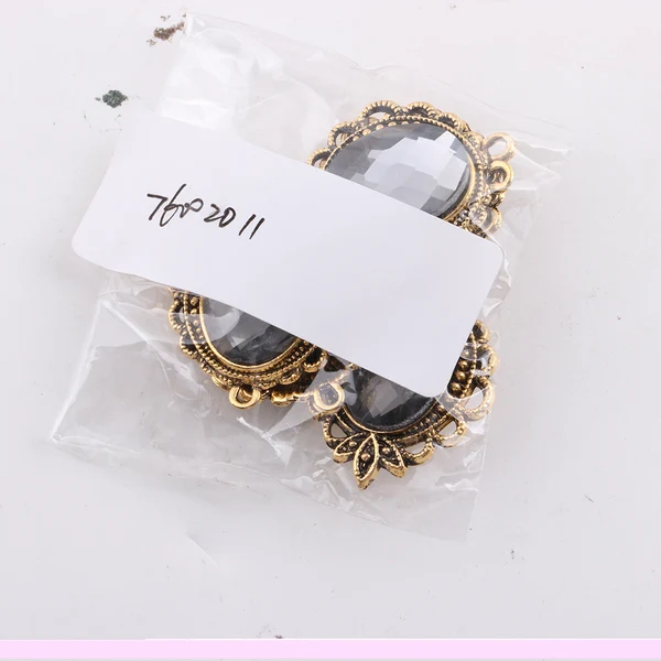 Pure Max 5PCS Lot Crystal Rihnestone Round Pendant DIY Jewelry Pendant Gray Black Smart