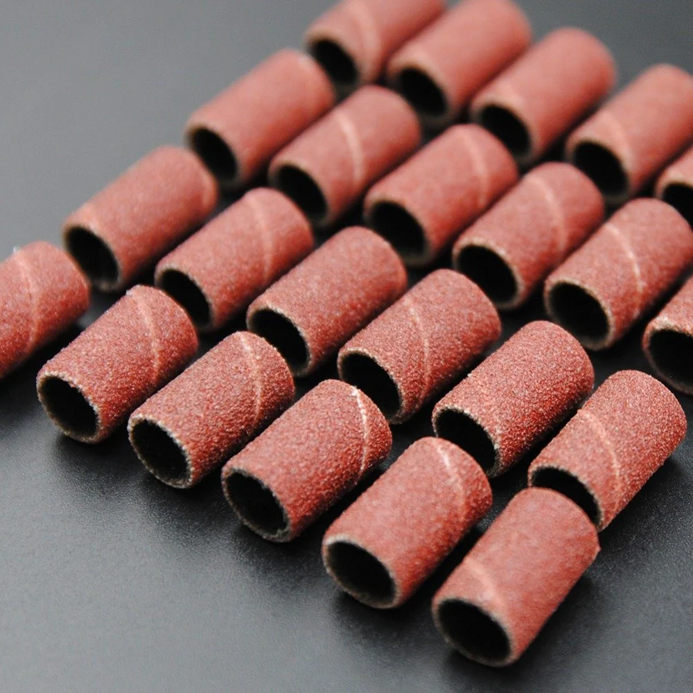 Unique Yimart® 100Pcs 80 Grit Nail Art Sanding Bands for Nail Drill Bits Machine Manicure Pedicure Fashionable