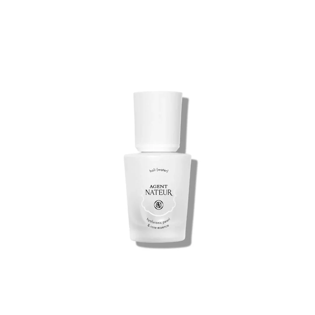 Certified Agent Nateur - holi water Natural Pearl Rose Hyaluronic Essence Plump Moisturize Protect Luxury Non-Toxic Clean Skincare Travel Size 1 oz Responsible
