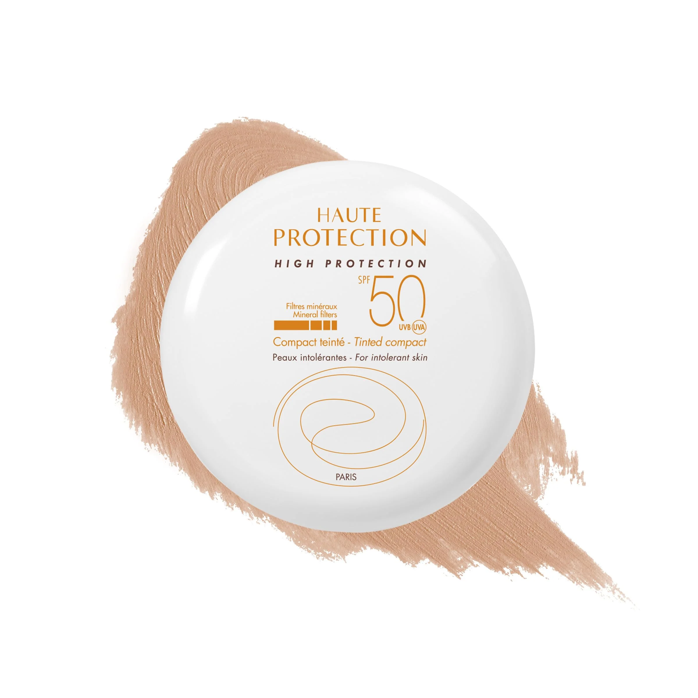 Secure Avène High Protection Beige Tinted Compact Broad Spectrum SPF 50 Contemporary