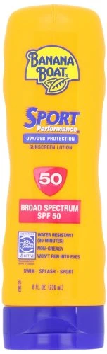 Exclusive Banana Boat Sunscreen Sport Performance Broad Spectrum Sun Care Sunscreen Lotion - SPF 50 8 Fl Oz Pack of 2 Modern