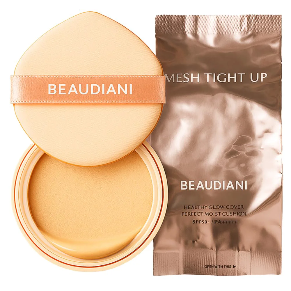 Fine Beaudiani Mesh Tight UP Cushion Refill Cushion Foundation Buildable Coverage Natural Finish Dewy Glow Make up 01-REFILL Bright cool undertone Selected