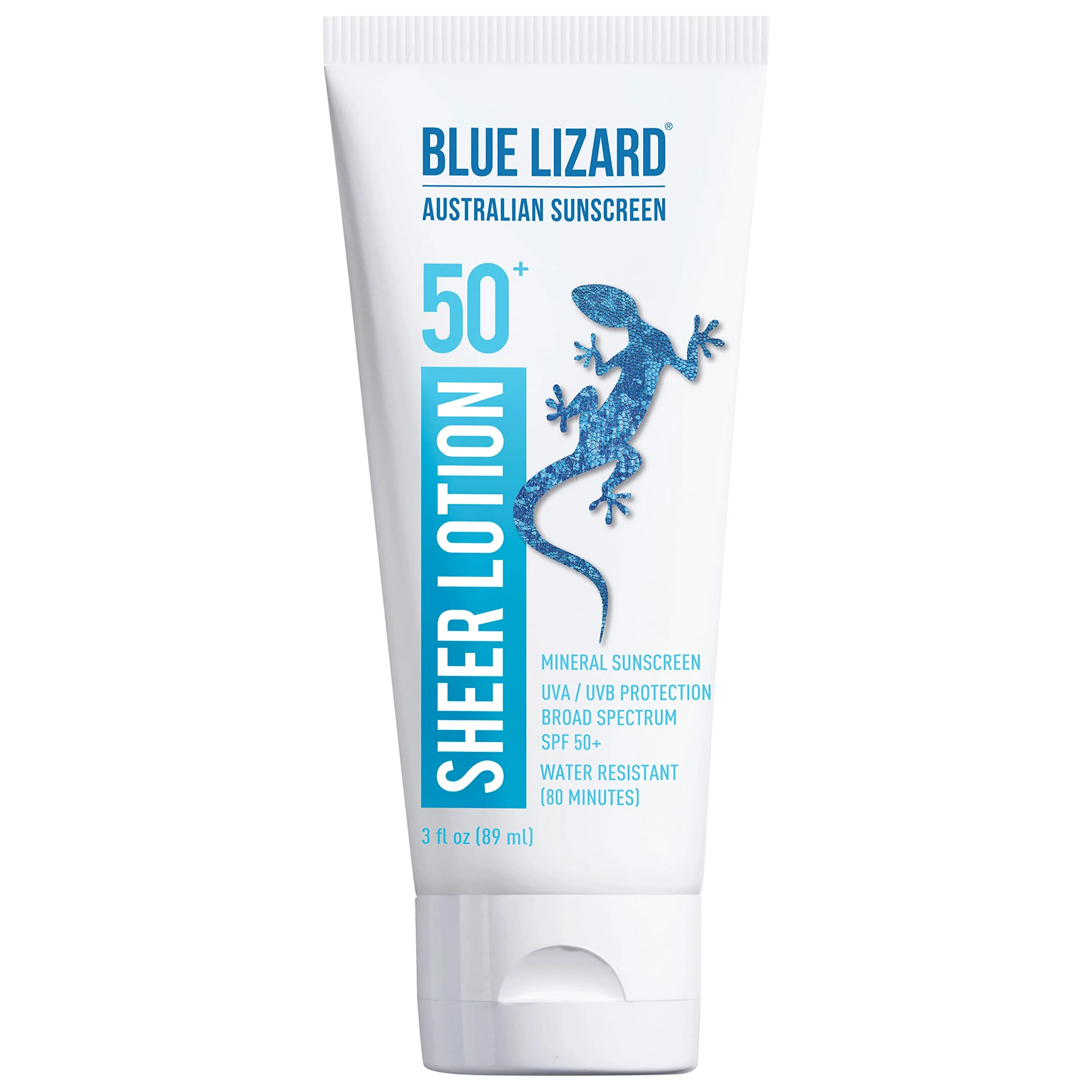 Carefully Designed Blue Lizard Australian Sunscreen Sheer Lotion Body SPF 50 3 oz. Refined