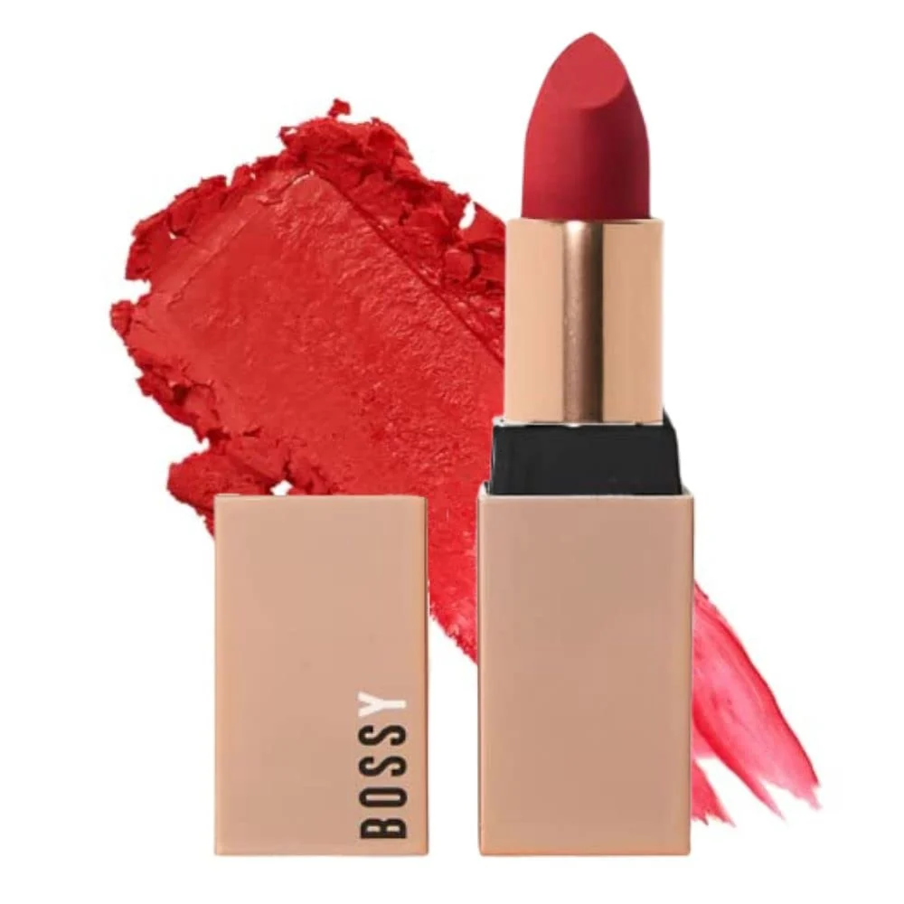 Smart Bossy Cosmetics Vegan Lipstick for Women Matte Long Lasting Hydrating Lip Stick with Vitamin E and Watermelon Seed Oil Vegan Makeup Paraben Genuine