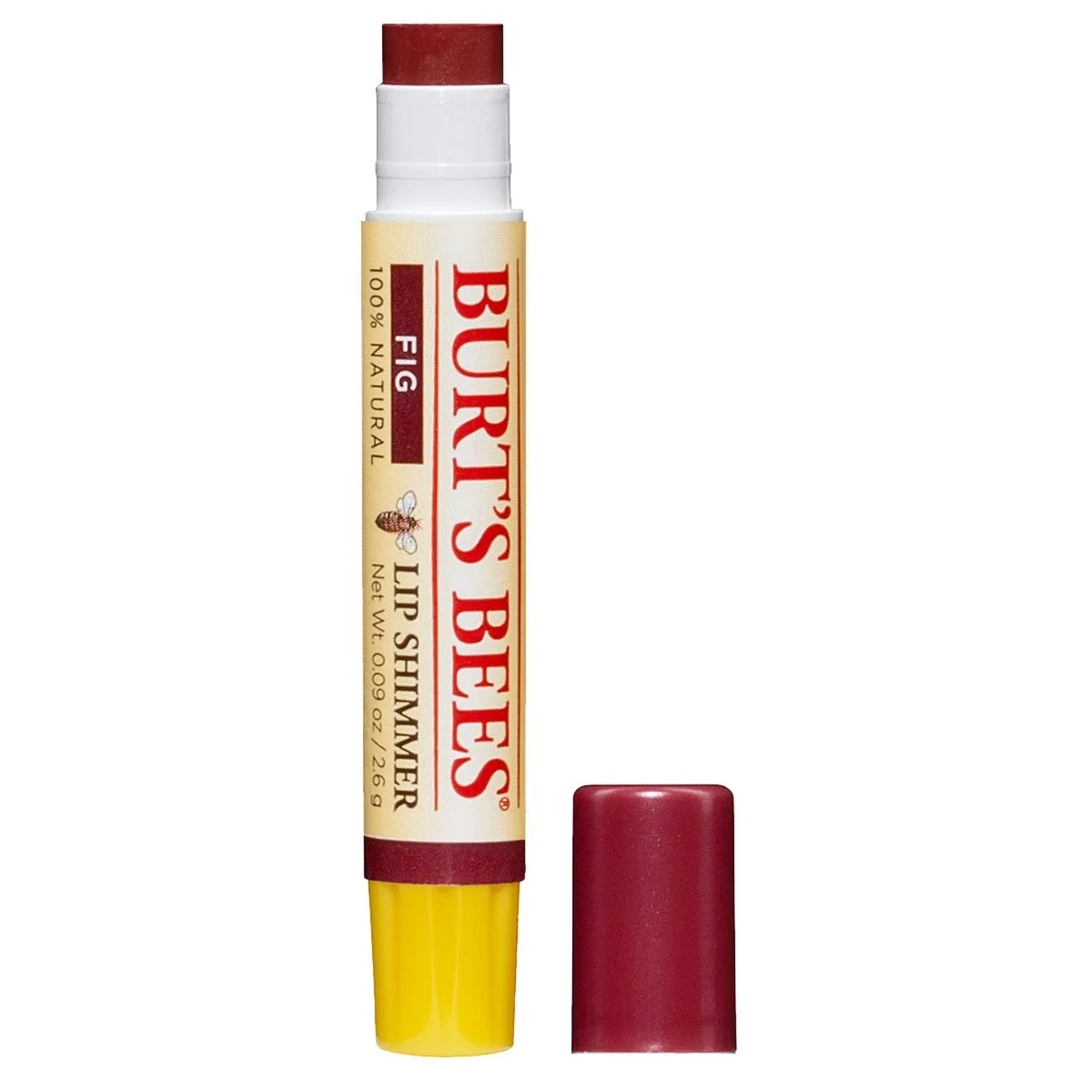 Official Burt's Bees Lip Shimmer Fig 0.09 oz Pack Of 3 Stylish