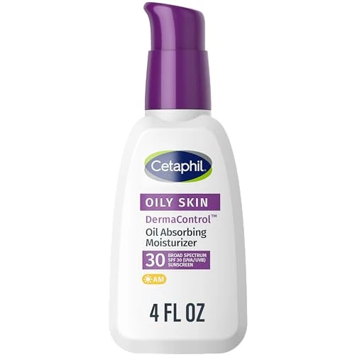 Carefully Designed Cetaphil DermaControl Oil Absorbing Moisturizer with SPF 30 For Sensitive Oily Skin 4 Fl oz Absorbs Oil Reduces Shine Hydrates Protects No Durable