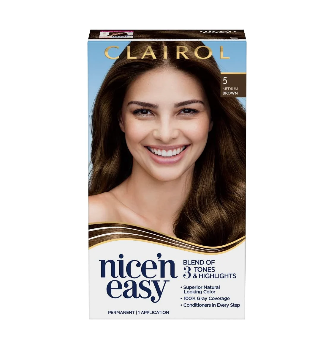 Exceptional Clairol Nice'n Easy Permanent hair Color 5 Medium Brown Natural