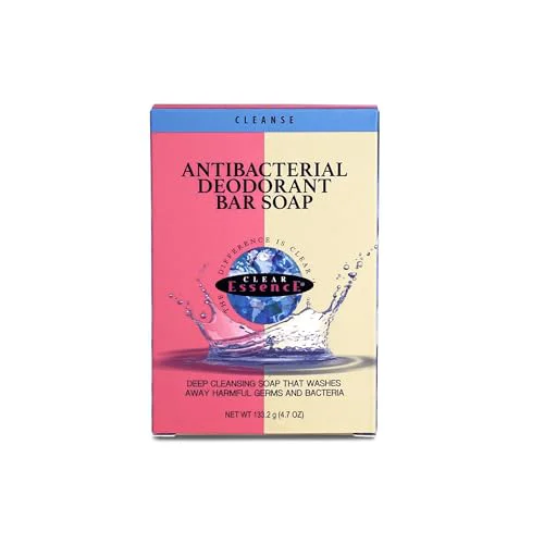 Authentic Clear Essence Platinum Antibacterial Bar Soap Unscented - Beauty Soap for Hand Body and Face - Acne Soap Bar - Washes Away Dirt and Oil - Soap for Men Excellent