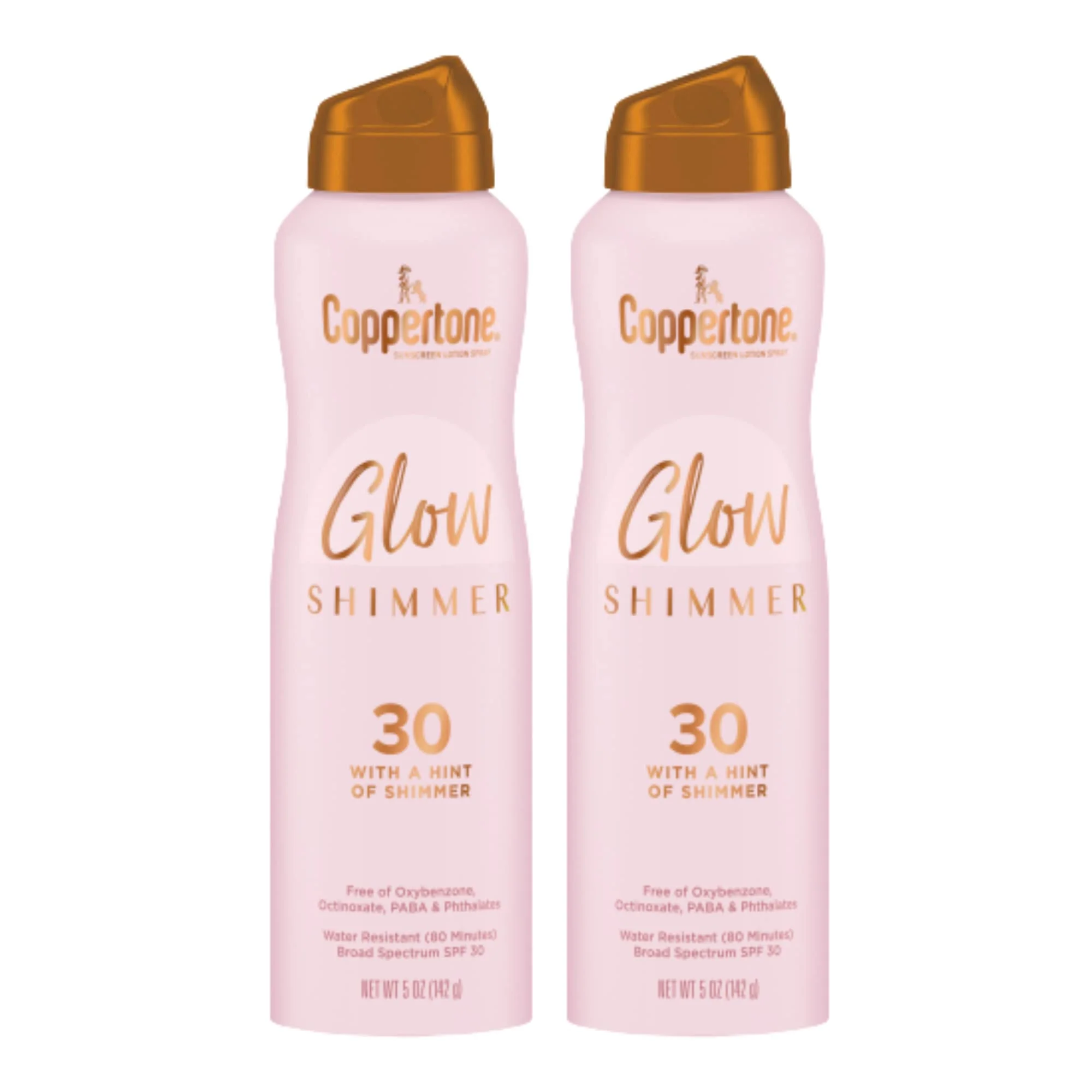 Relaxed Coppertone Glow Shimmer Sunscreen Spray SPF 30 Water Resistant Broad Spectrum SPF 30 Spray Sunscreen From Parabens PABA Phthalates Traditional