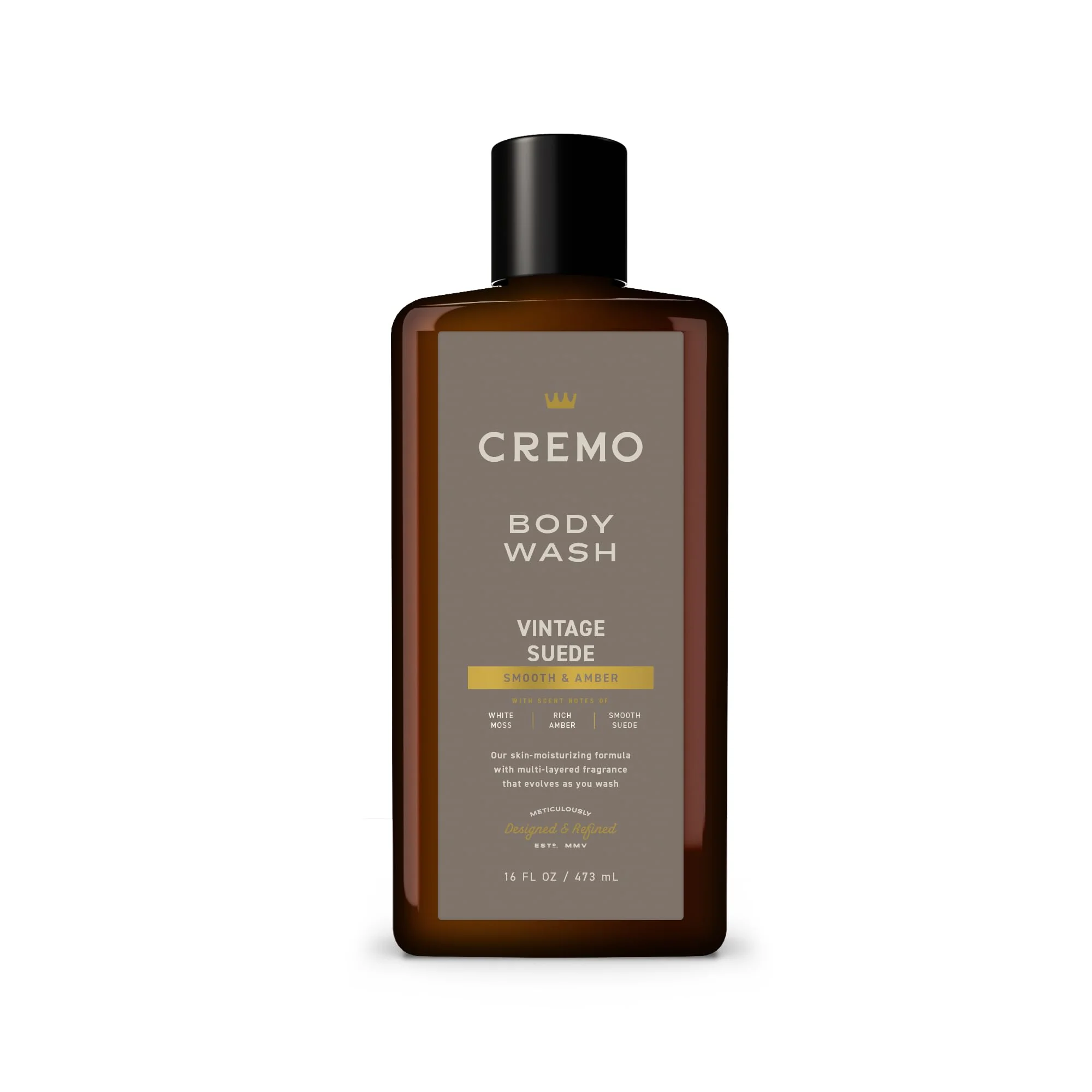 Unique Cremo Body Wash for Men Rich-Lathering Vintage Suede 16 Fl Oz Artisan