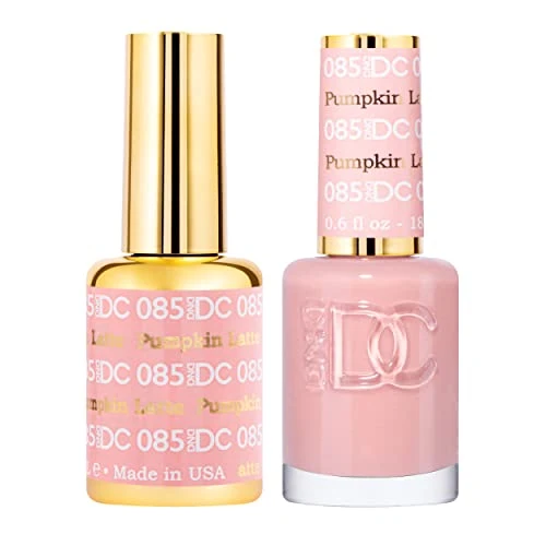 Detailed DND DC Gel Polish Set Beige Nude Collection UV LED Gel Polish and Air Dry Nail Lacquer Matching Chip- Polish Duo 085 Pumpkin Latte 0.5 Fl Oz Trusted