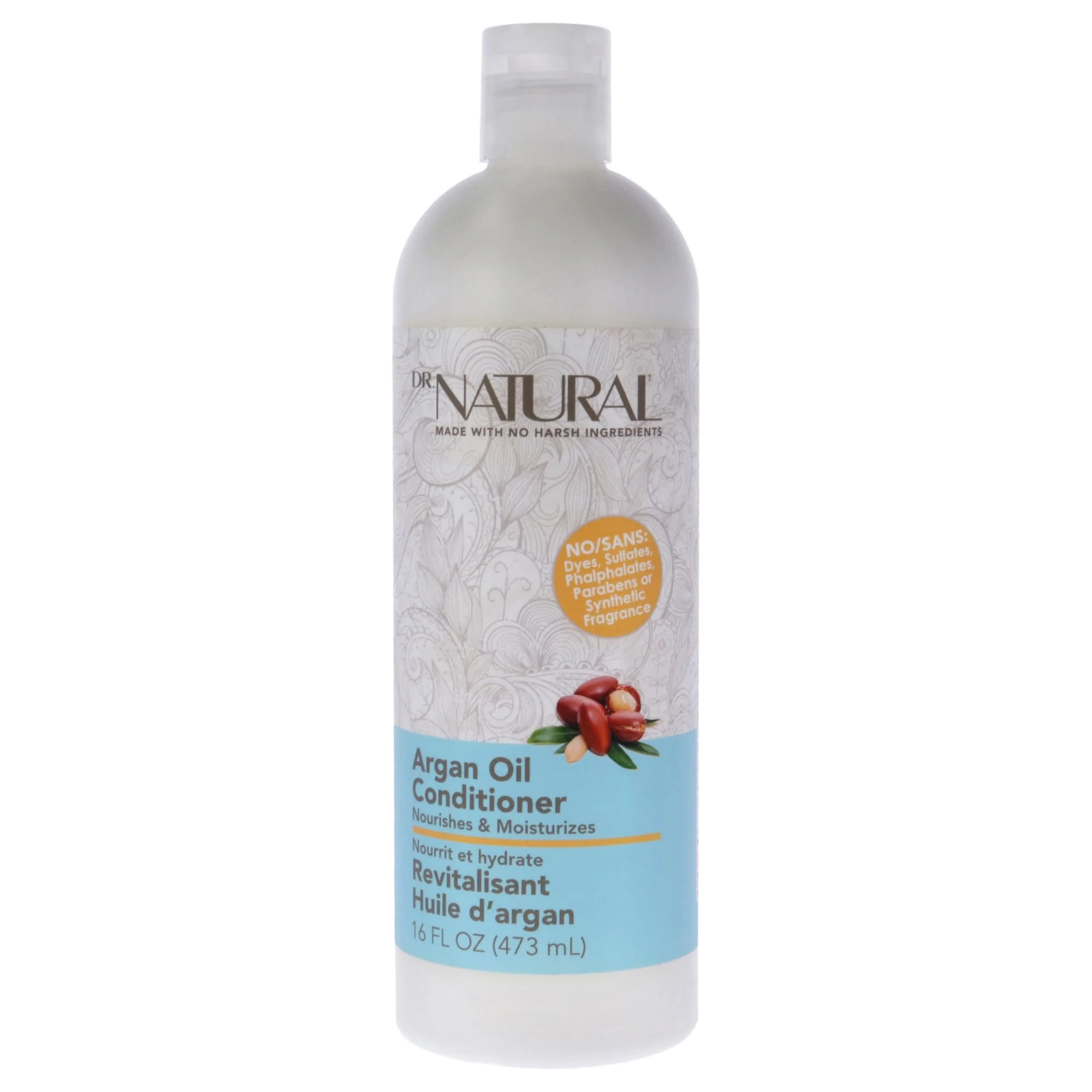 Certified Dr. Natural Nourishing Argan Oil Hair Conditioner - Hydrating Conditioner for Women and Men with Shea Butter - Frizz Control and Hair Growth - 16 oz Professional