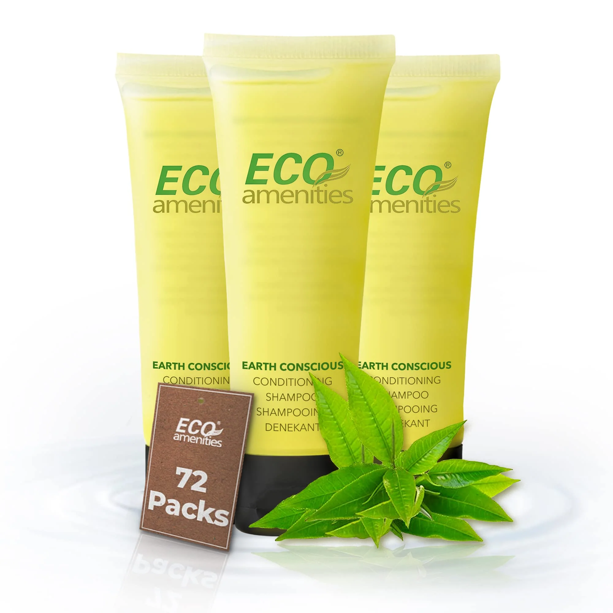 Casual ECO amenities Shampoo Mini Flip-Cap Tubes - 1 fl oz 30 mL 72 Count - Bulk Mini Shampoo Packs Hotel Toiletries Bulk Travel Toiletry Bottles Classic