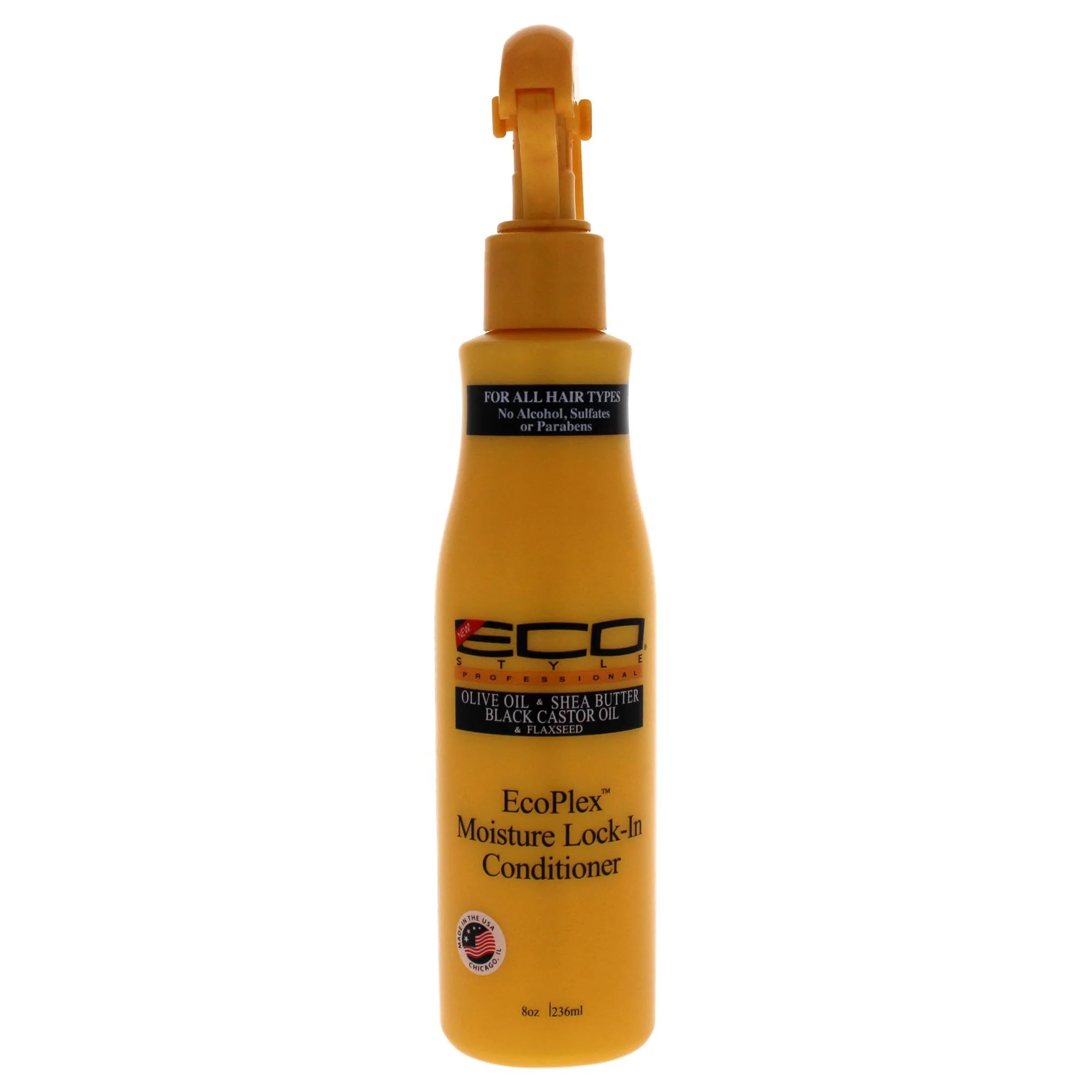 Genuine Eco Style Ecoco Ecoplex Moisture Lock-In Conditioner - Black Castor And Flaxseed Oil - Olive Oil And Shea Butter - Soft And Glowing Hair - Hydrating Durable