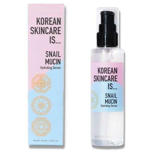 Unique Elizabeth Mott Korean Snail Mucin Serum - 97 Snail Secretion Filtrate for Deep Hydration Glass Skin - Lightweight Fast-Absorbing Cruelty- Organic
