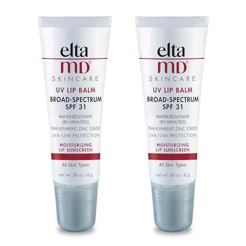 First-Class EltaMD UV Lip Balm SPF Sunscreen Sunscreen Lip Balm with SPF 30 Protects Dry Cracked Lips Transparent Zinc Oxide 0.28 Tube Pack of 2 Sustainable