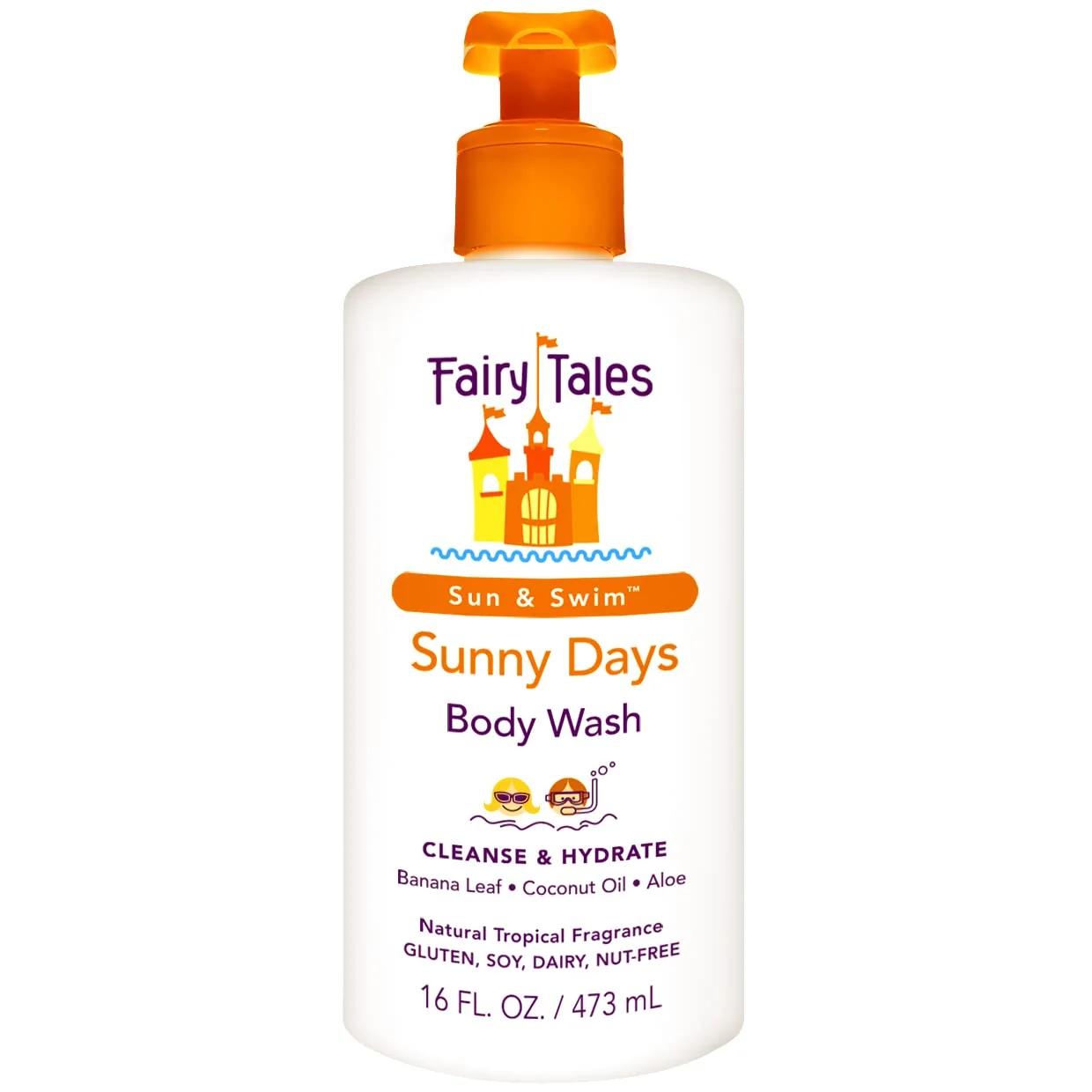 Trendy Fairy Tales Sunny Days Chlorine Removal Body Wash For All Age Swimmers After Swim Chlorine Salt And Sunscreen Removal No Harsh Chemicals or Practical