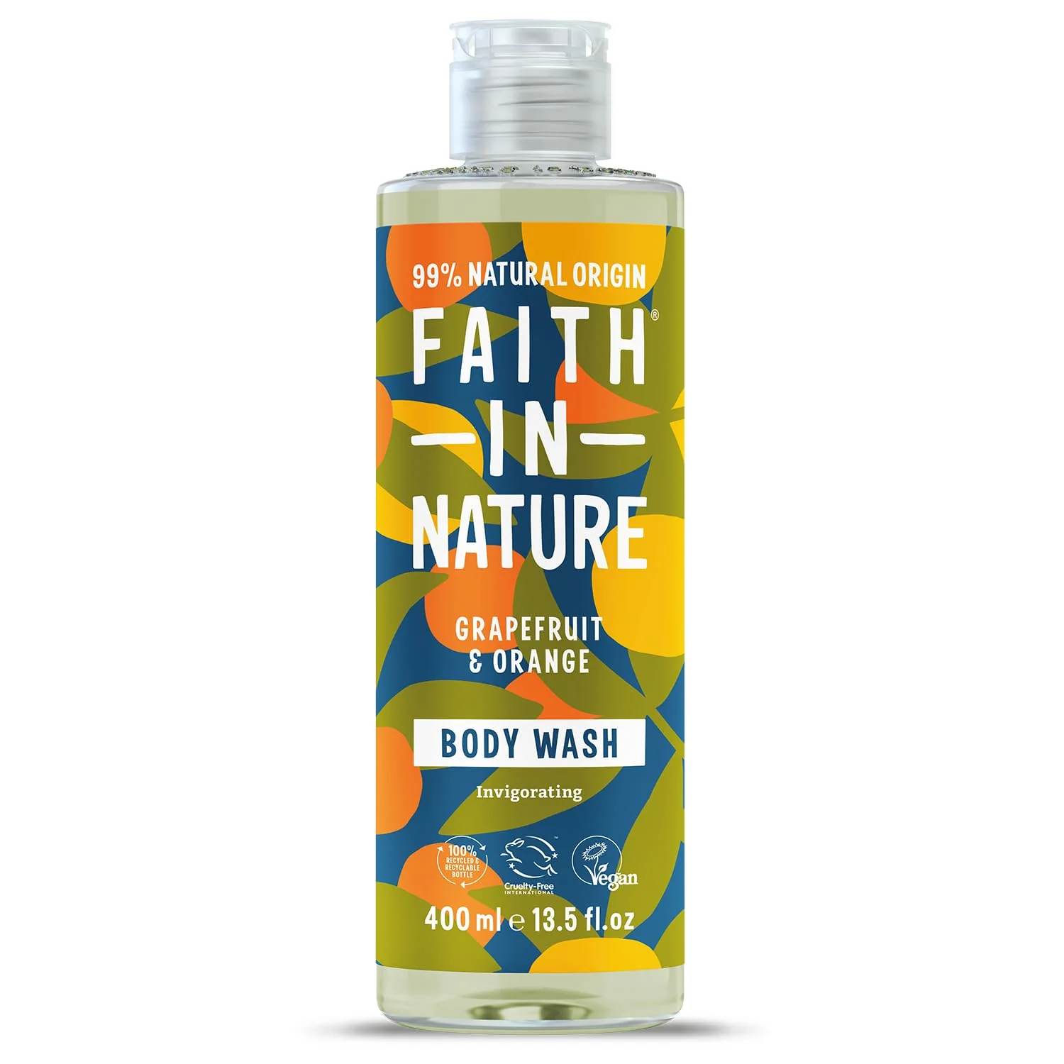 Crafted Faith In Nature Grapefruit Orange Shower Gel Foam Bath 13.5 Oz Classic