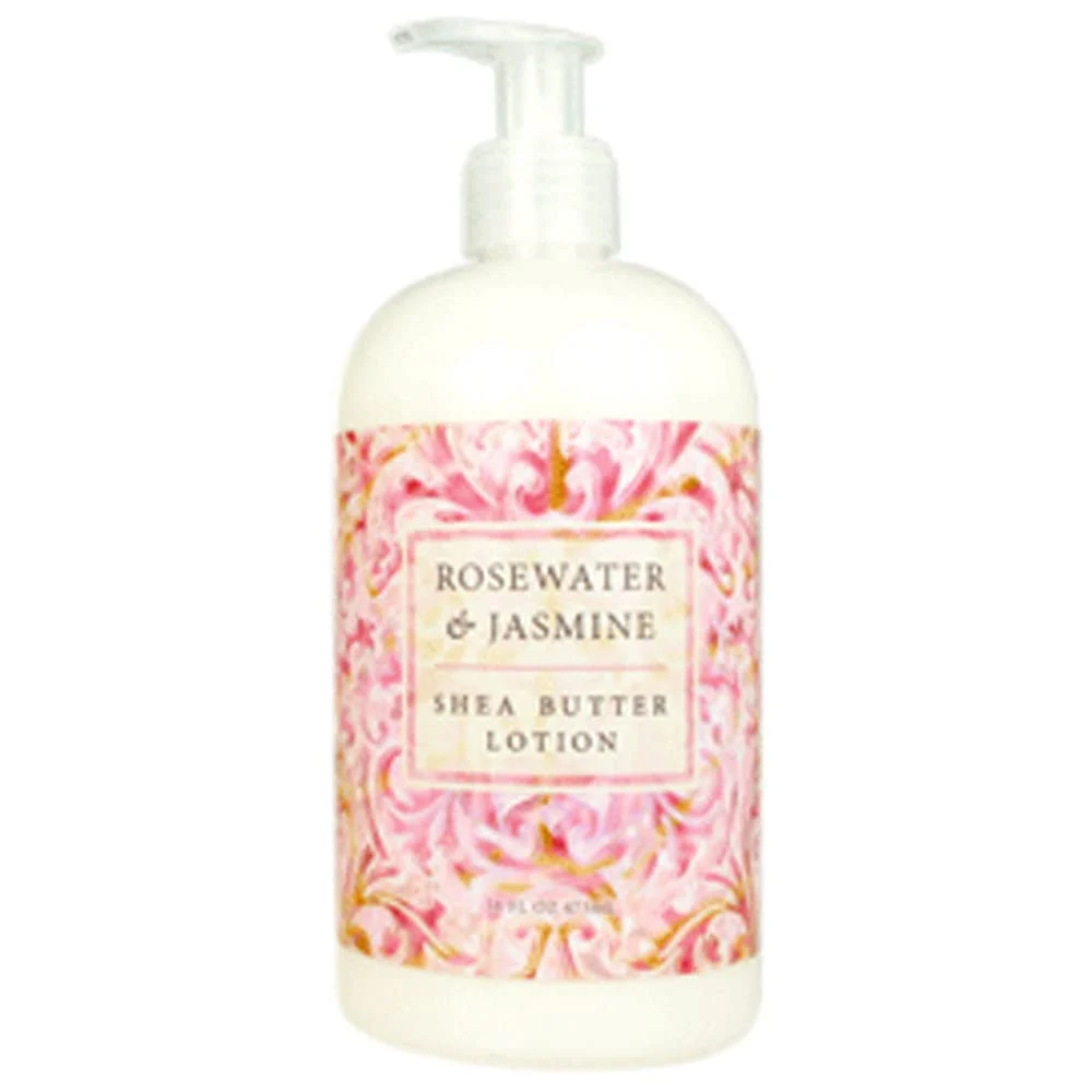 Verified Greenwich Bay Trading Company Shea Butter Lotion Rosewater Jasmine 16 Fl Oz Breathable