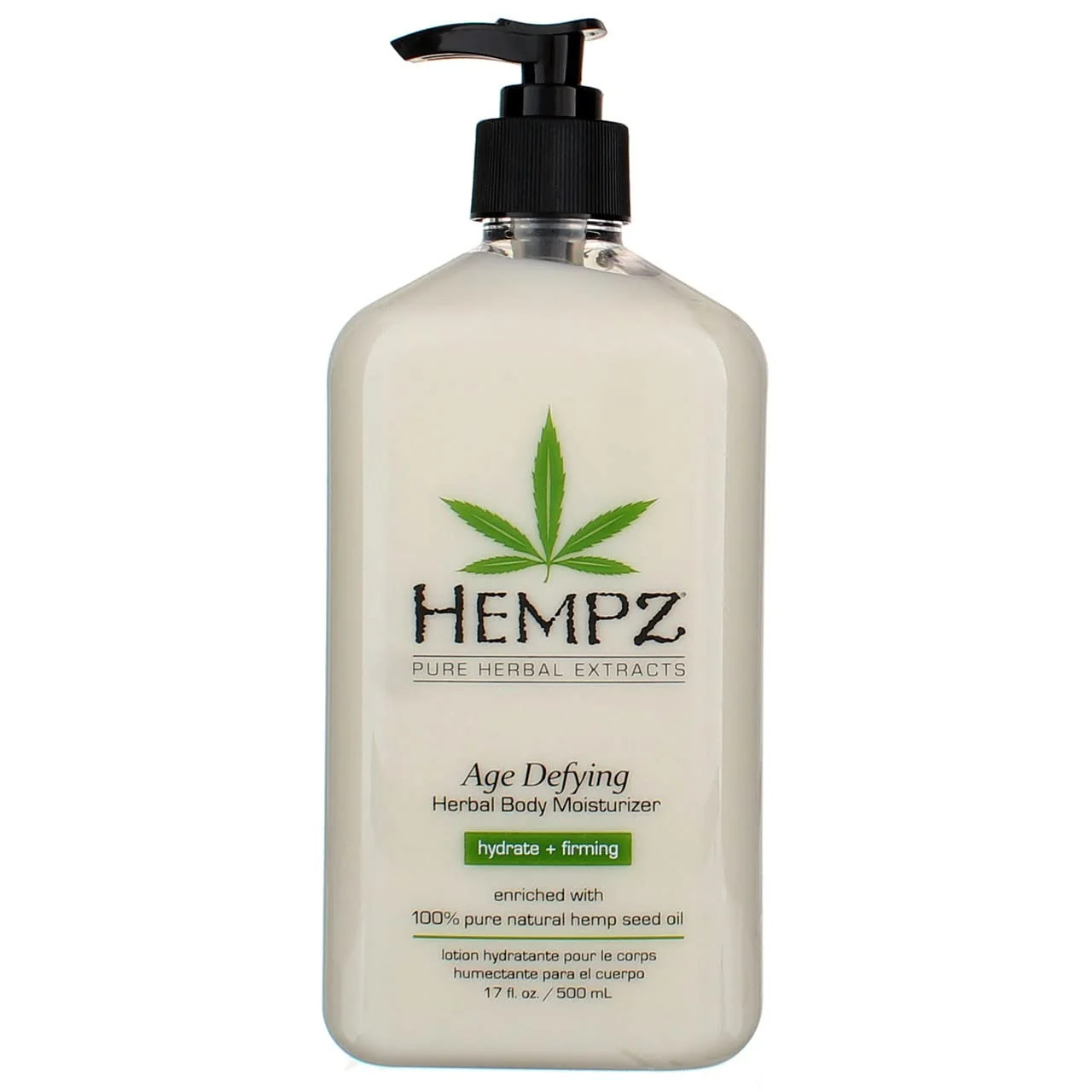 Fast Hempz Body Moisturizer Age Defying 17 Ounce Pump 500ml Pack of 3 Versatile