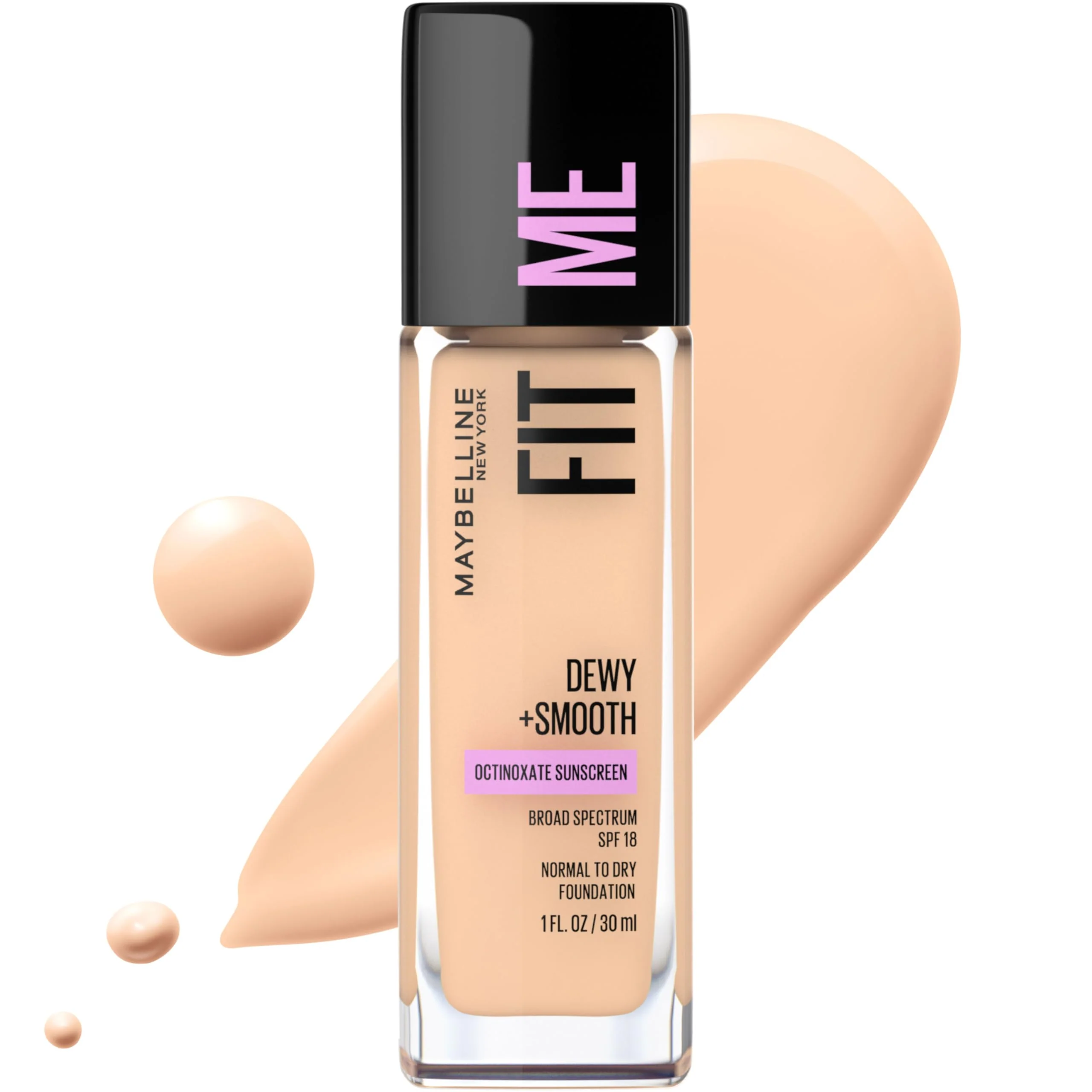High-Performance Maybelline Fit Me Dewy Smooth Liquid Foundation Makeup Porcelain 1 Count Packaging May Vary World-Class