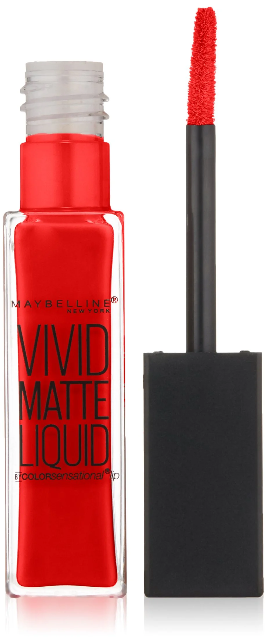 High-End Maybelline New York Color Sensational Vivid Matte Liquid Lipstick Rebel Red 0.26 fl. oz. Advanced