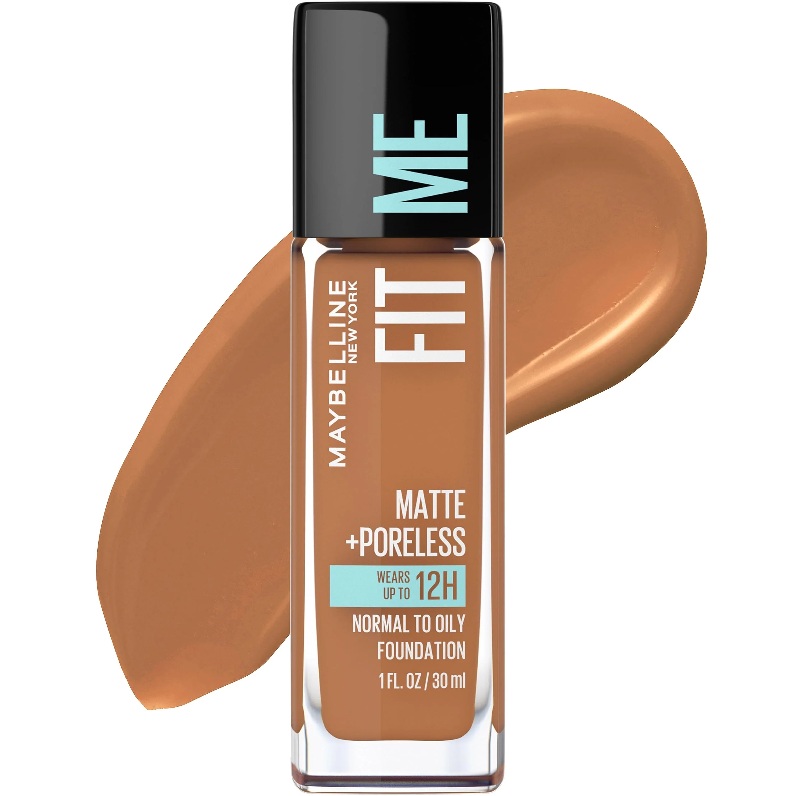 Next-Generation Maybelline Fit Me Matte Poreless Liquid Oil- Foundation Makeup Coconut 1 Count Packaging May Vary Reusable