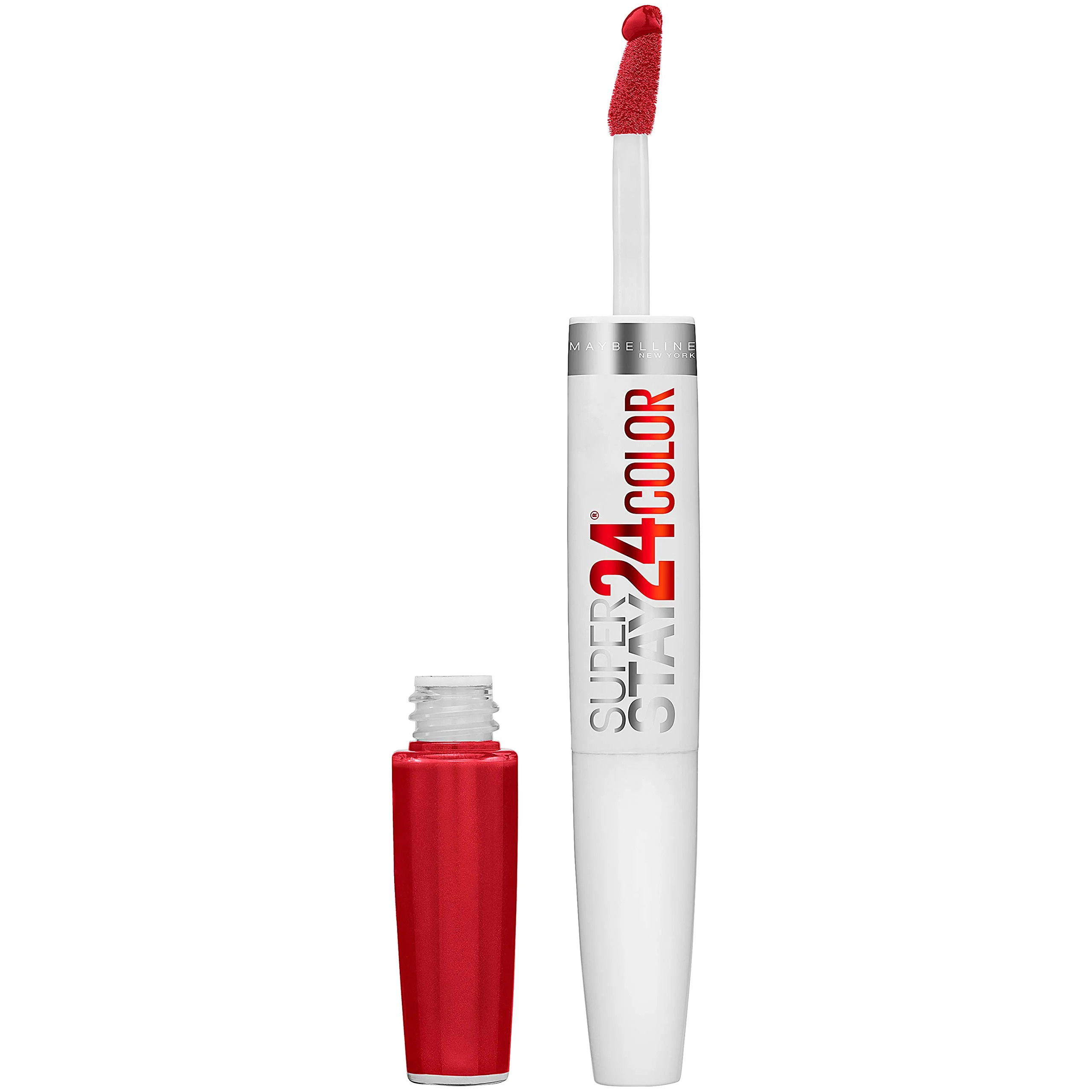 Traditional Maybelline Super Stay 24 2-Step Liquid Lipstick Makeup Long Lasting Highly Pigmented Color with Moisturizing Balm Eternal Cherry Cherry Red 1 Eco-Friendly