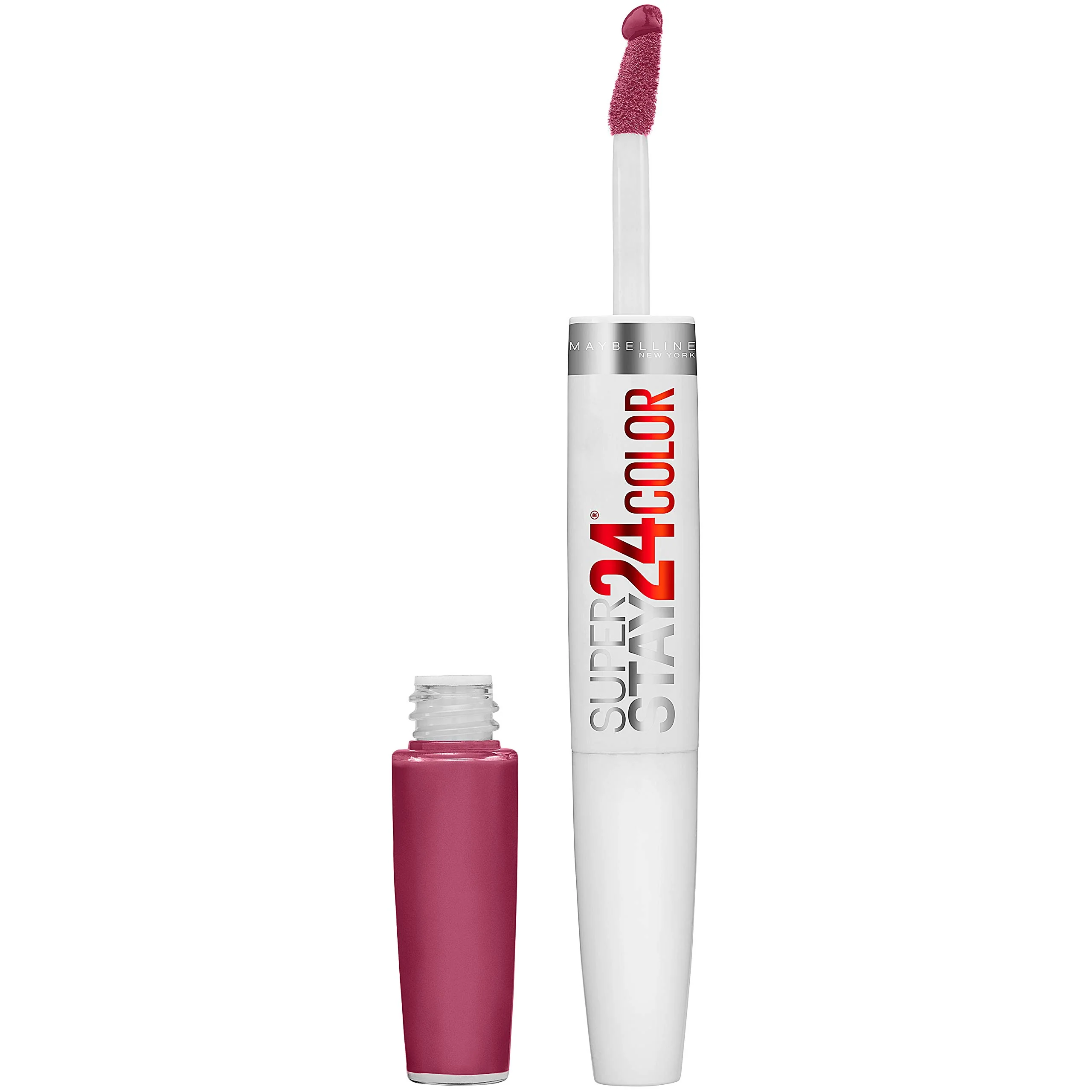 Powerful Maybelline Super Stay 24 2-Step Liquid Lipstick Makeup Long Lasting Highly Pigmented Color with Moisturizing Balm Relentless Ruby Ruby Red 1 Expertly Made