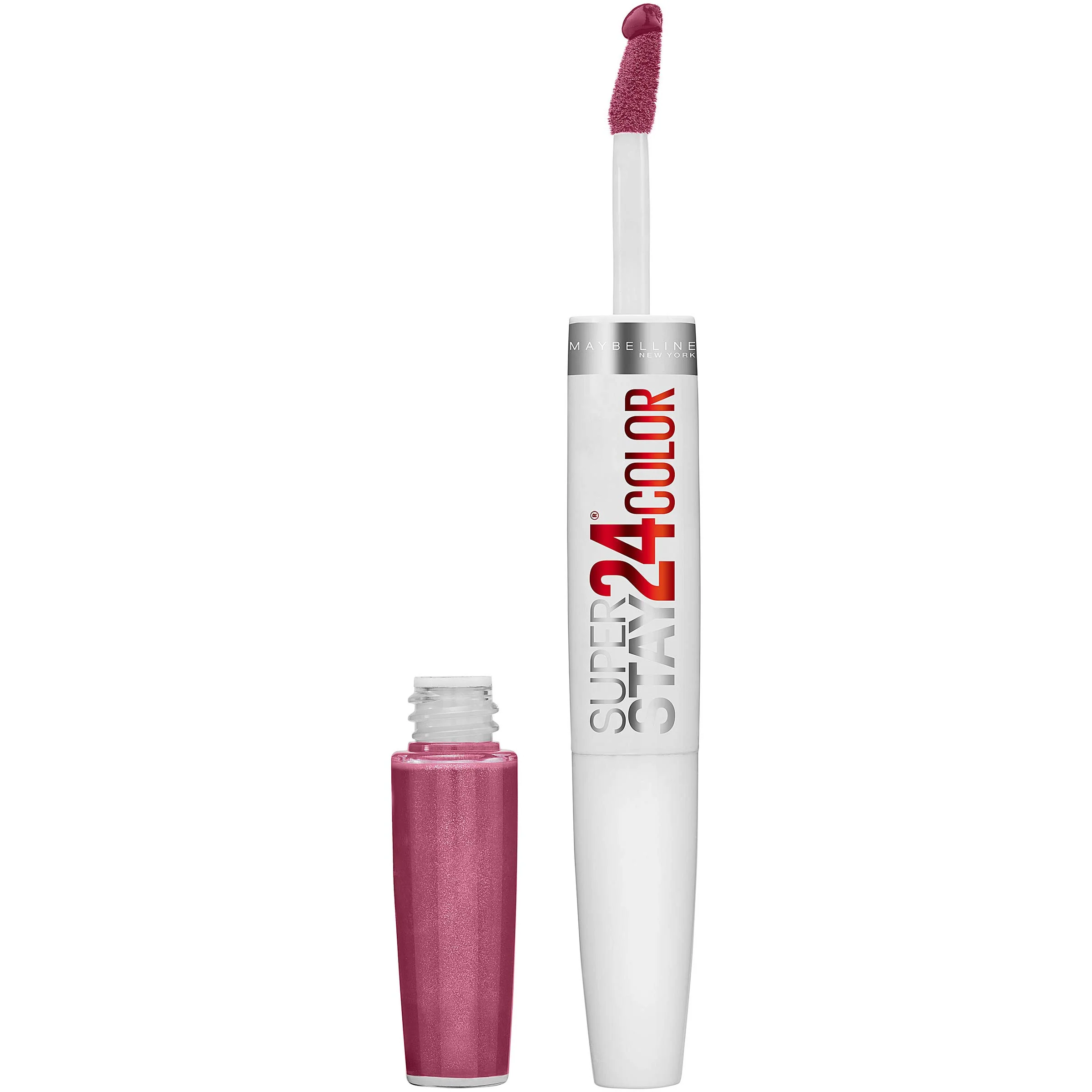 Refined Maybelline Super Stay 24 2-Step Liquid Lipstick Makeup Long Lasting Highly Pigmented Color with Moisturizing Balm Infinite Petal Pink 1 Count High-Quality