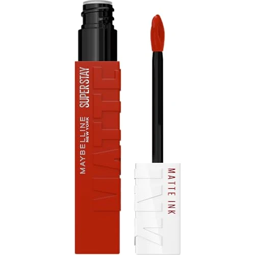 Functional Maybelline Super Stay Matte Ink Liquid Lipstick Makeup Long Lasting High Impact Color Up to 16H Wear Ground-Breaker Maple Leaf Red 1 Count Innovative