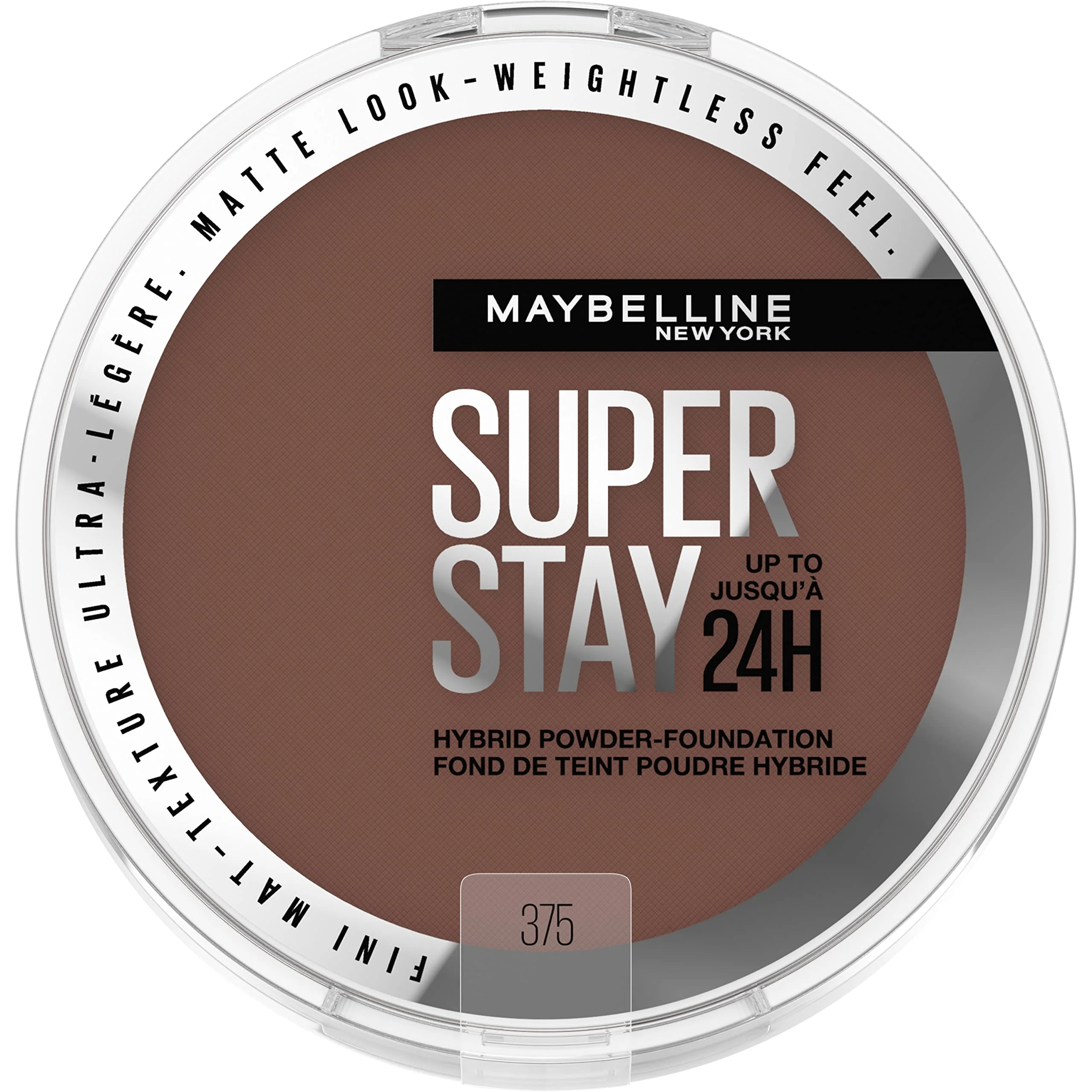 Flexible Maybelline Super Stay Up to 24HR Hybrid Powder-Foundation Medium-to-Full Coverage Makeup Matte Finish 375 1 Count Artisan