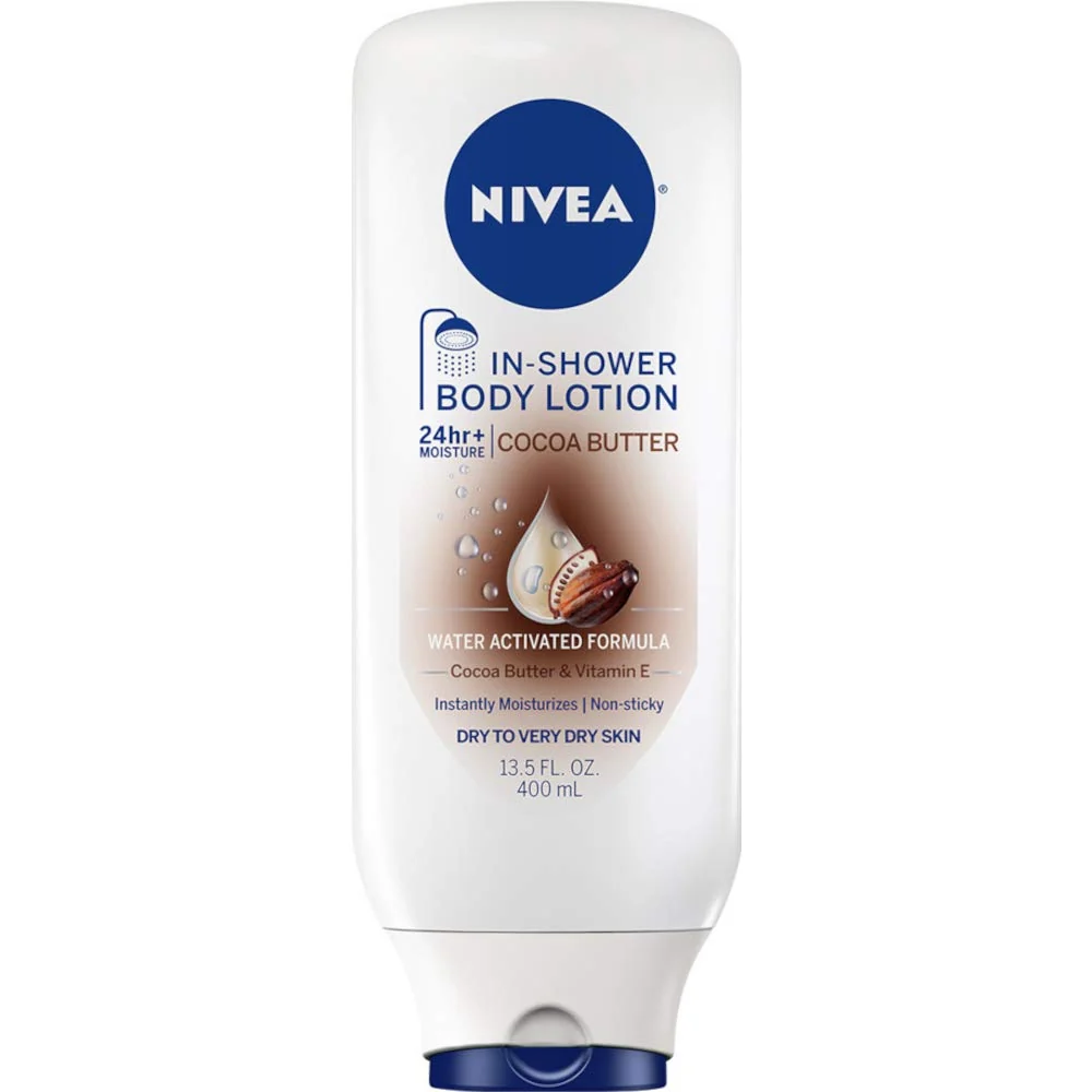 Fine NIVEA Lotion In-Shower Cocoa Butter 13.5 Ounce Dry To Very Dry 400ml Pack of 3 Artisan