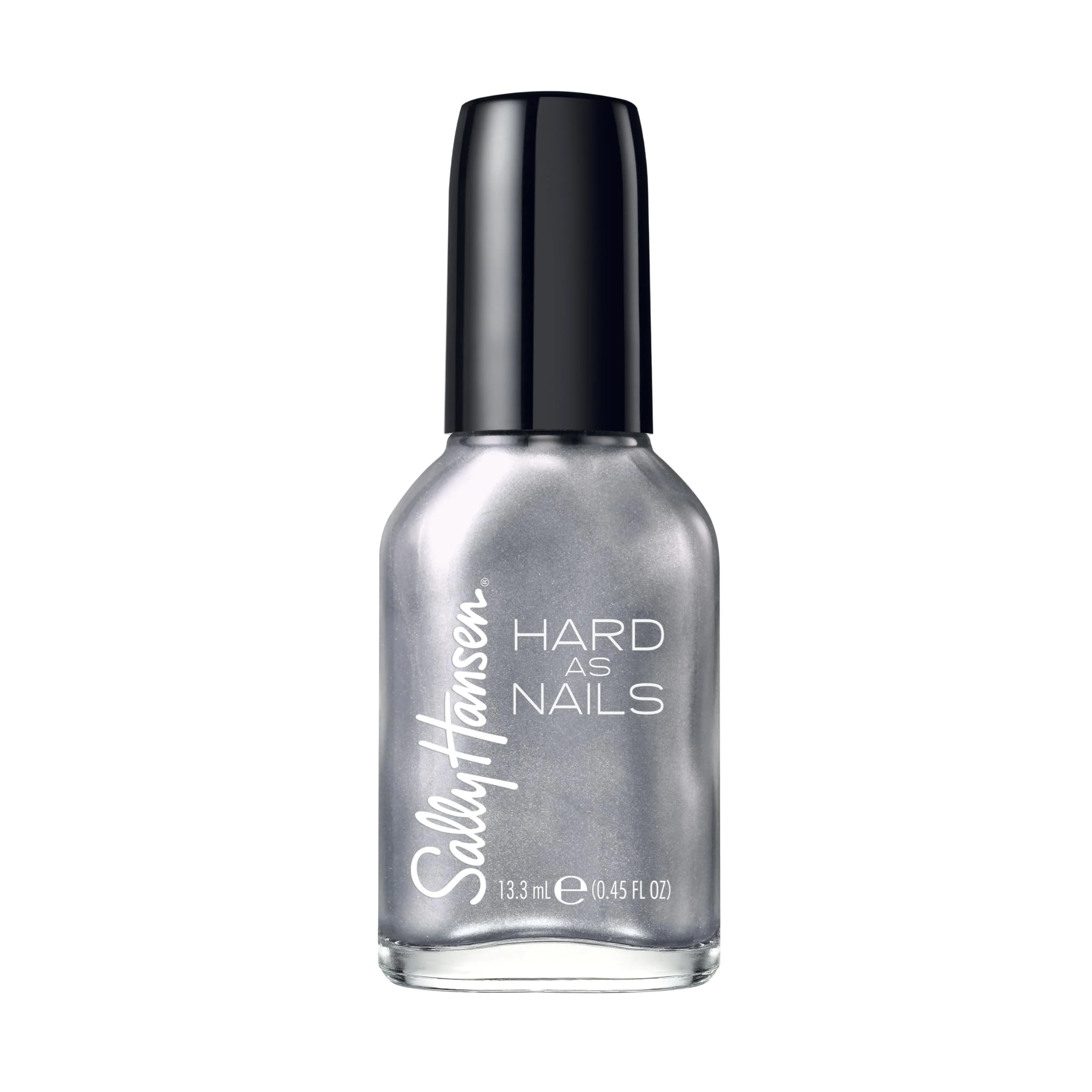 Excellent Sally Hansen Hard as Nails Pumping Iron Long Lasting Chip Resistant Opaque Shimmery Silver Nail Polish Superior