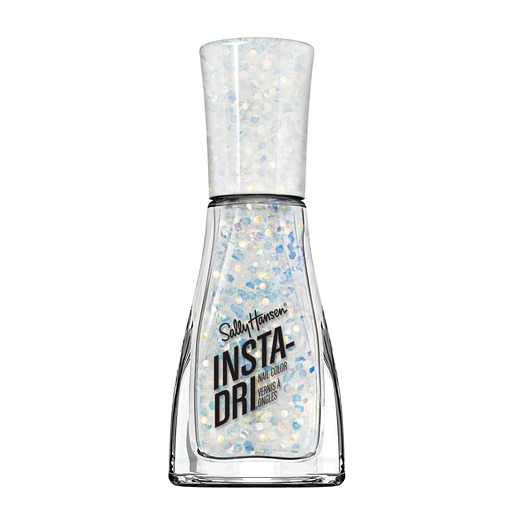 Trusted Sally Hansen Insta-Dri Nail Polish Quick Dry Long Lasting Streak- Shine Sheer Shimmer 104 Twinkle Twinkle White Glitter Nail Color Soft