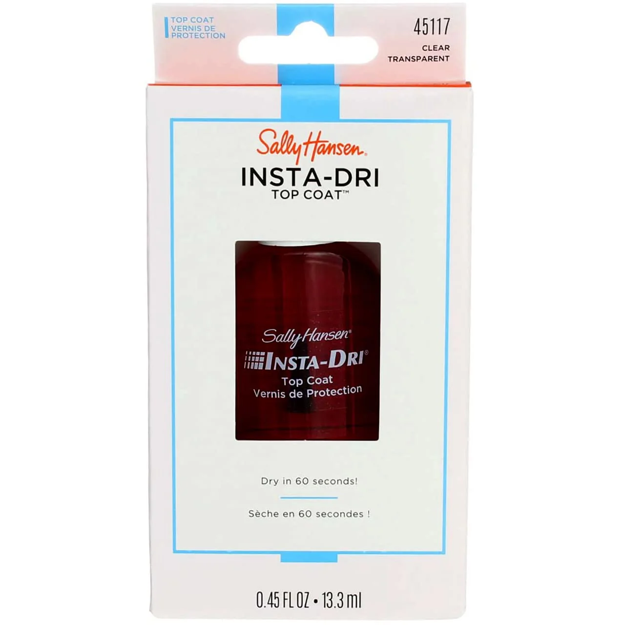 Efficient Sally Hansen Insta-Dri Topcoat Clear 0.45 Ounce 13.3ml Reusable