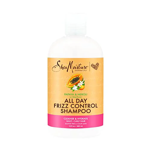 Solid Shea Moisture All Day Frizz Control Shampoo Papaya Neroli 13 Ounce Prestigious