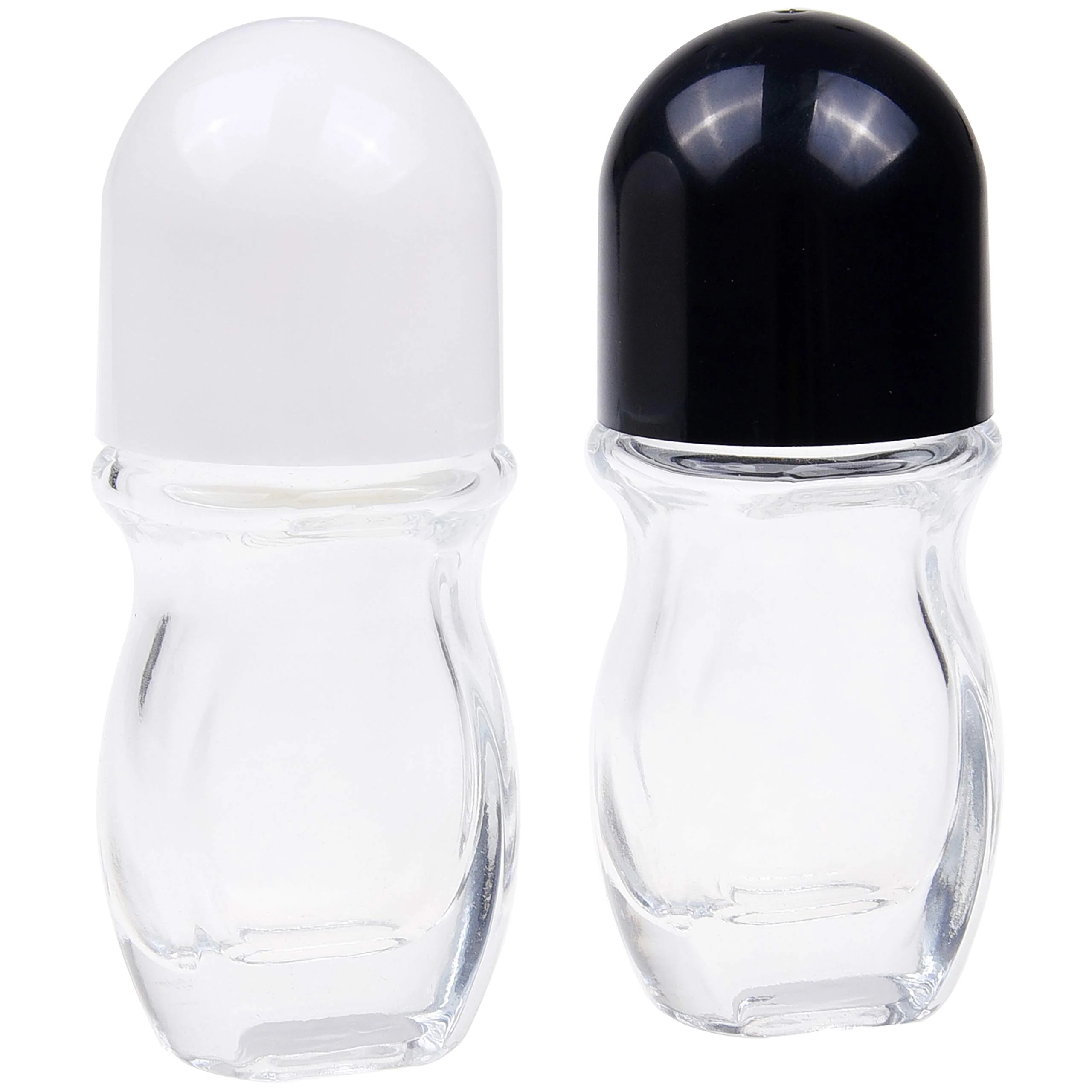 Flexible 2 Pack Deodorant Glass Rollers - Empty Rollerball Bottles Roll on Bottles for Oils Sunscreen Roller Applicator Essential Oil Roller Bottles Refined