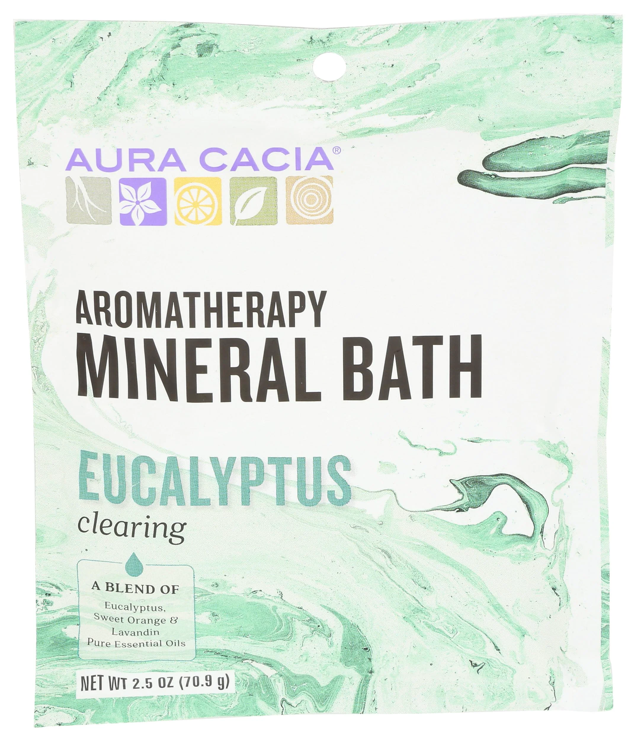 Reliable Aura Cacia Mineral Bath Eucalyptus 2.5 Ounce Reusable