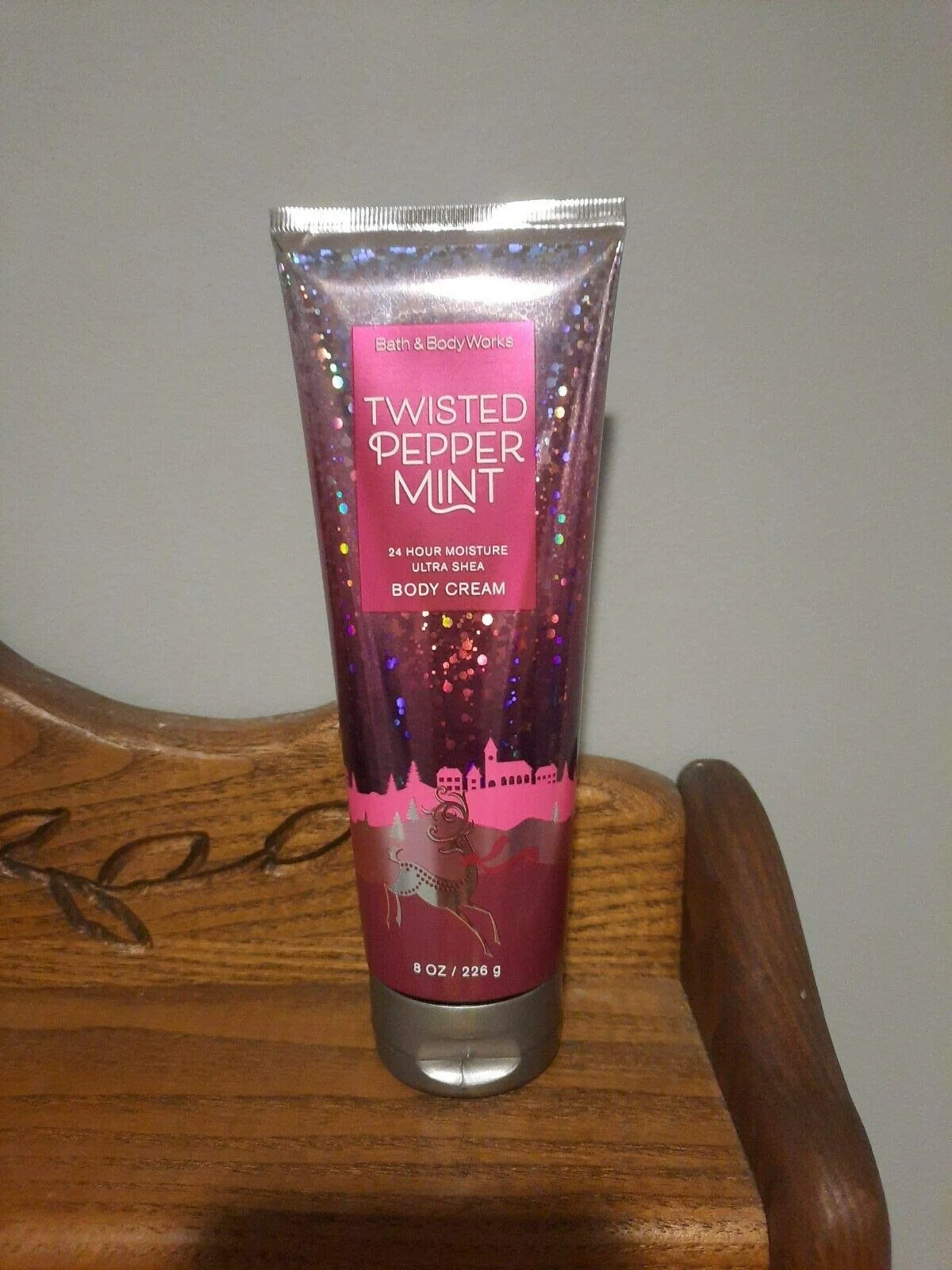 Original Bath Body Works Twisted Peppermint Ultra Shea Body Cream 8 Ounce World-Class