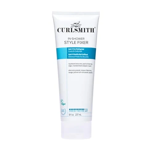 High-Performance CURLSMITH - In-Shower Style Fixer - Vegan Extreme Hold Styling Gel for Dry Wavy Curly or Coily Hair 8oz Long-Lasting