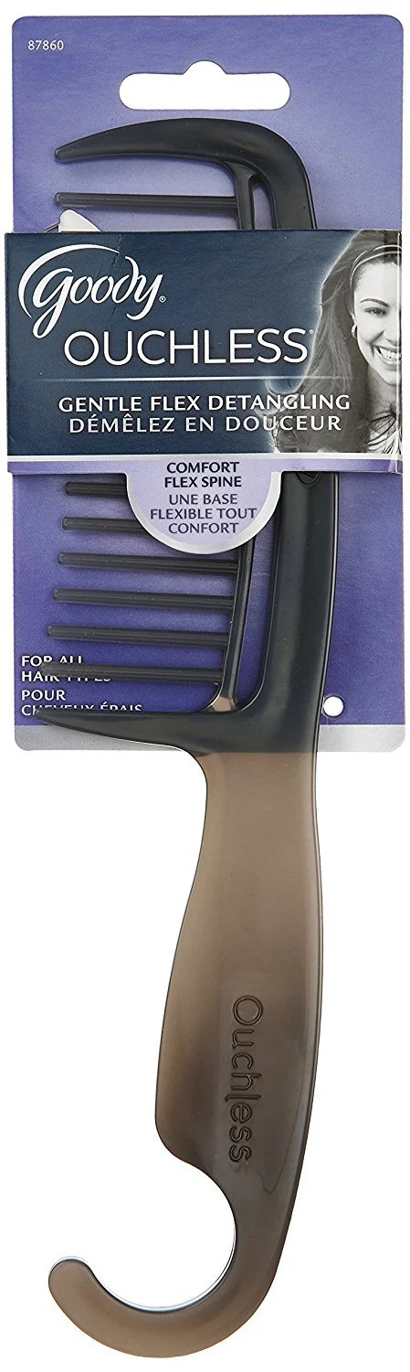 Superior Goody Ouchless Shower Comb All-Purpose Detangling Comb for Knots Tangles Pain- Detangler for Wet or Dry Hair For Women Men Boys and Girls Reliable