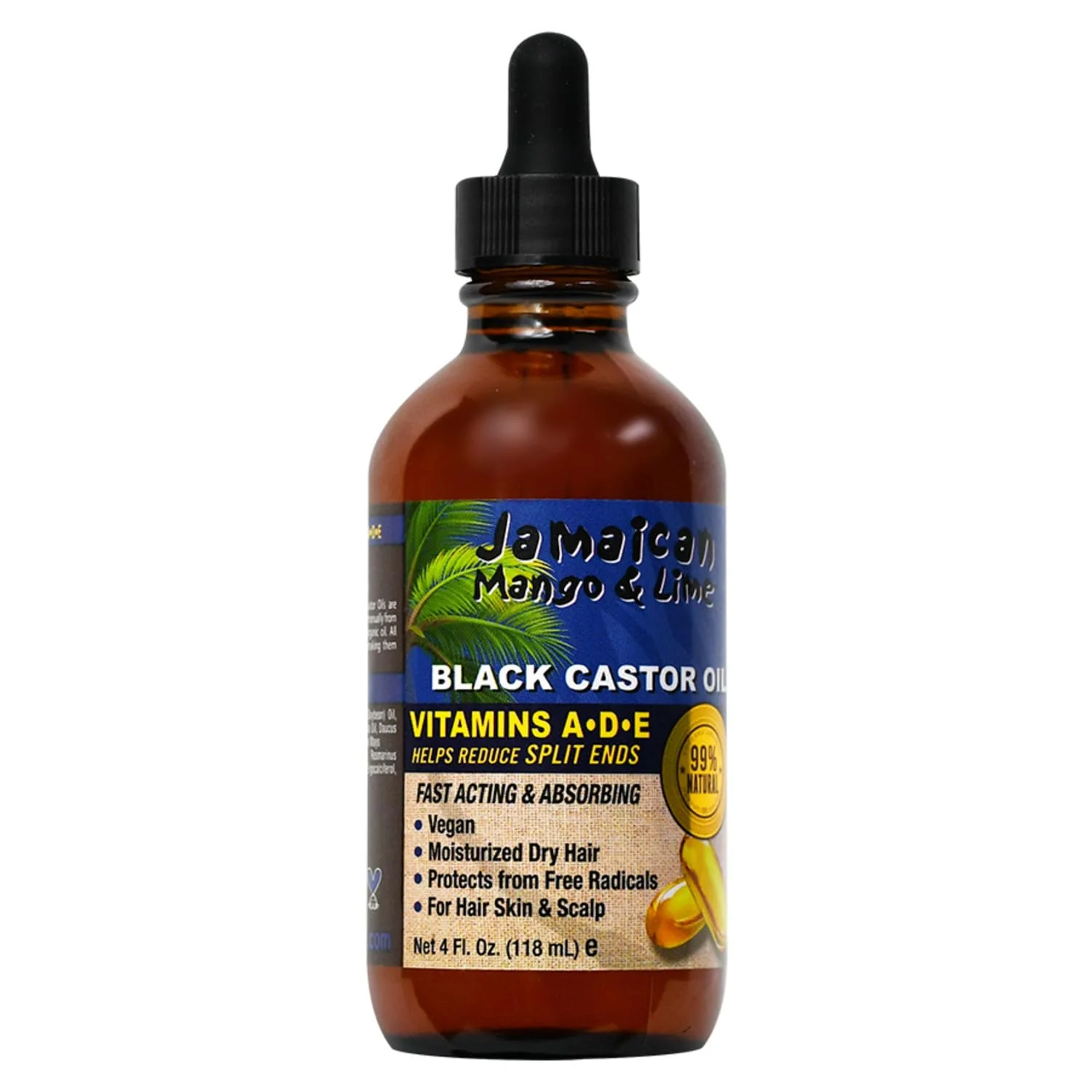 Professional Jamaican Mango Lime Black Castor Oil - Hair Scalp Oil for Locs Braids Twists Natural Hair - Strengthens Moisturizes Promotes Hair Growth Clean