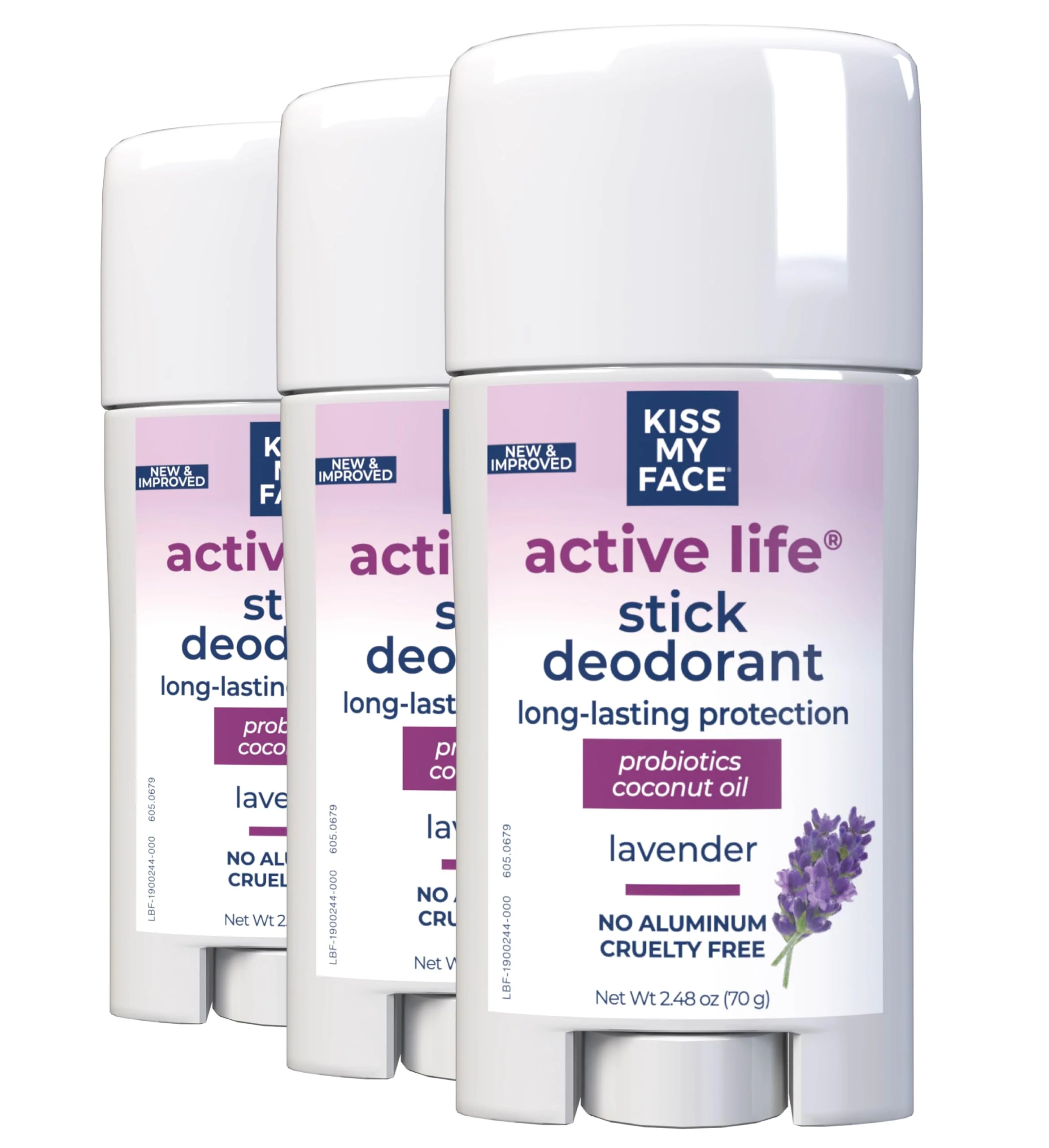 Superior Kiss My Face Active Life Deodorant Contains Naturally Derived Ingredients 72 Hour Odor Control Deodorant for Women and Men Aluminum Organic