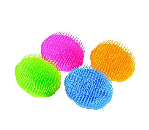 Verified Niva Hair Scalp Massager Shampoo Brush - Flexible Scalp Exfoliator Dandruff Brush and Grass Shape Handle - Baby Shower Bath Brush Suitable for Women Expertly Made