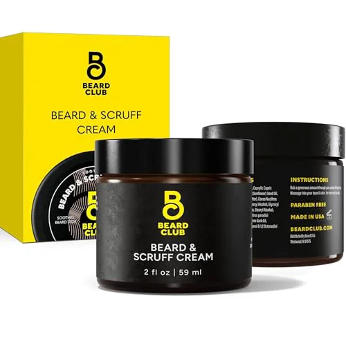 Solid The Beard Club Biotin Beard Cream - Moisturizing and Hydrating Shea Beard Butter for Healthier Facial Hair Skin Optimized