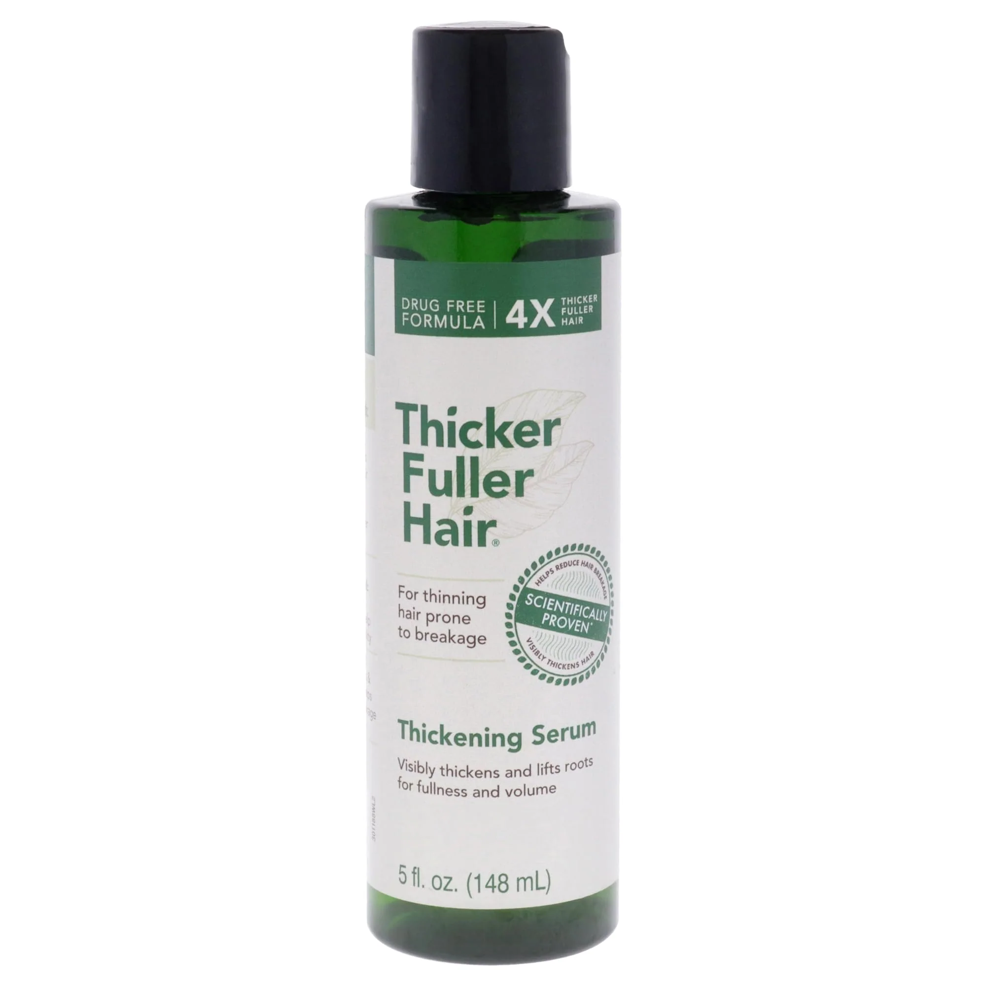 Breathable Thicker Fuller Hair Thickening Serum - Thinning Hair Treatment - Hair Volumizer Serum with Natural Ingredients - Fights Breakage - 5 oz Recyclable