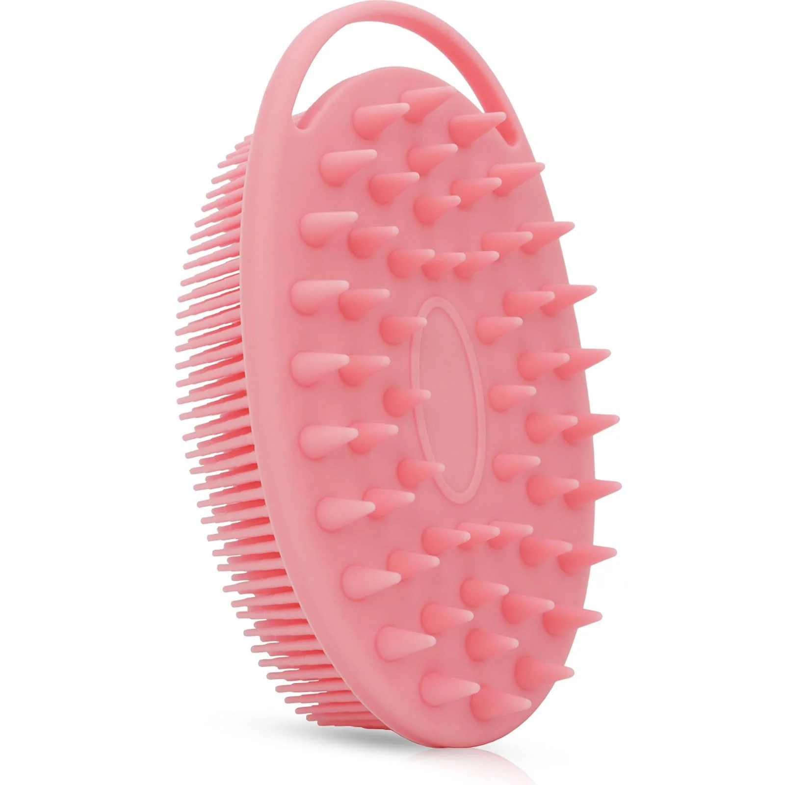 Reusable Upgrade 2 in 1 Bath and Shampoo Body Brush Silicone Exfoliating Body Scrubber for Use in Shower Premium Silicone Loofah Head Scrubber Scalp Trusted