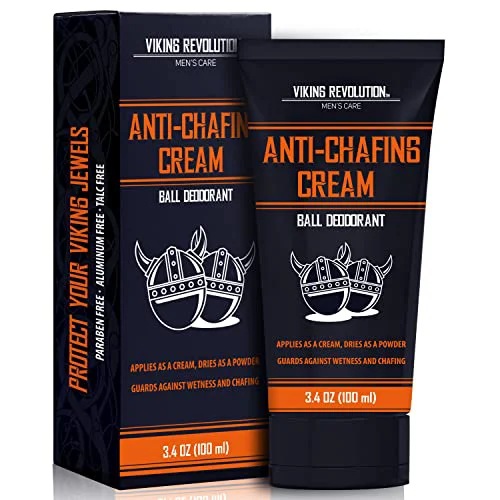 Dependable Viking Revolution Balls Deodorant With Aloe Vera and Purslane - Groin and Crotch Anti-Chafing Cream for Men - Quick Drying Talc- Ball Cream 3.4oz Elite