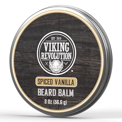 Artisan Viking Revolution Spiced Vanilla Beard Balm - Beard Butter with Argan Oil Beard Softener for Men with Jojoba Oil - Beard Moisturizer for Men Safe